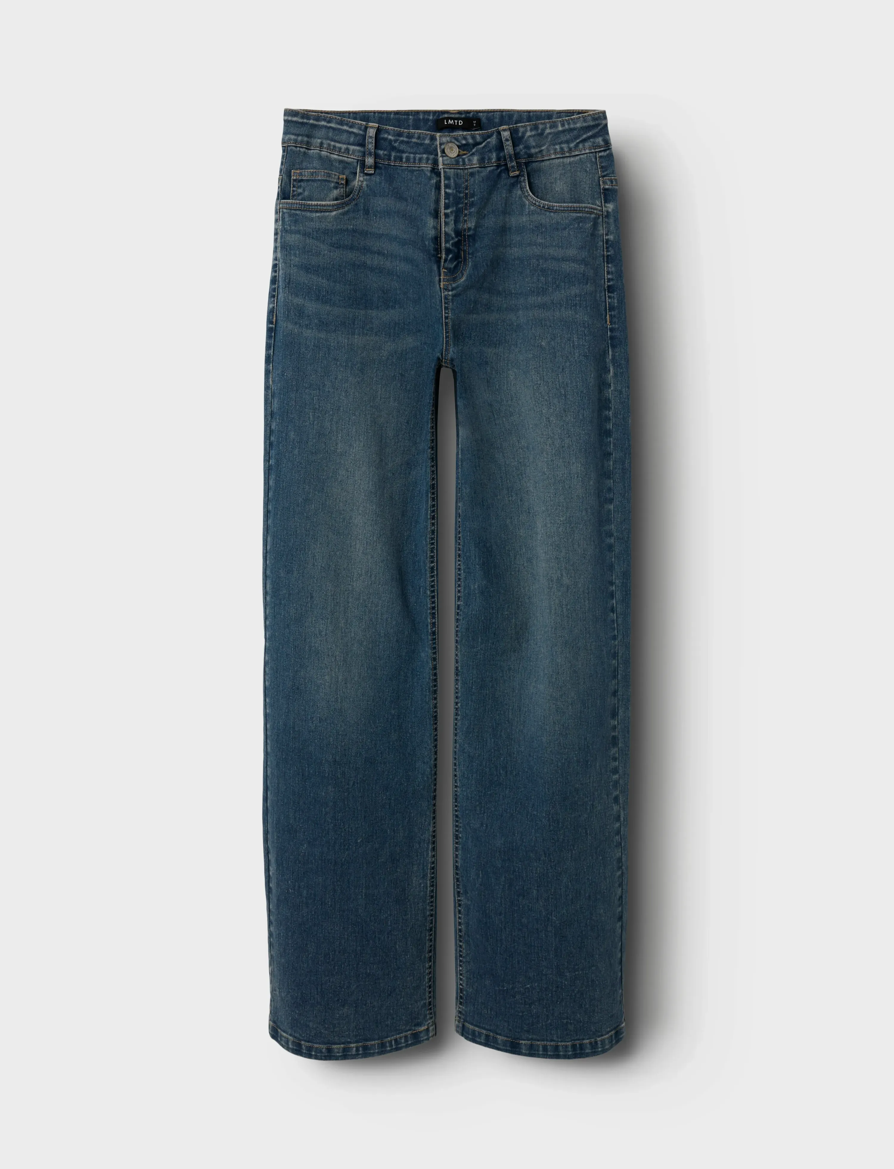 LMTD - NLFTEPPI DNM NW WIDE PANT NOOS - dark blue denim - 4