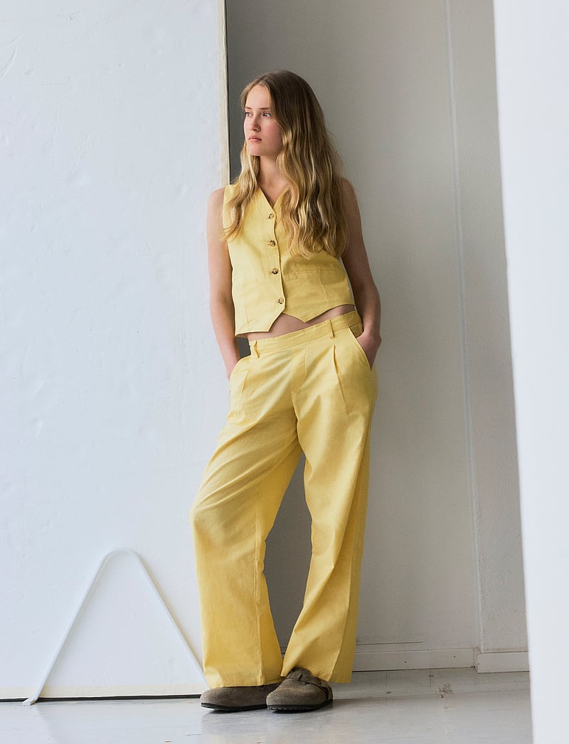 LMTD - NLFHYNTHE LW WIDE PANT - bukser - mellow yellow - 3