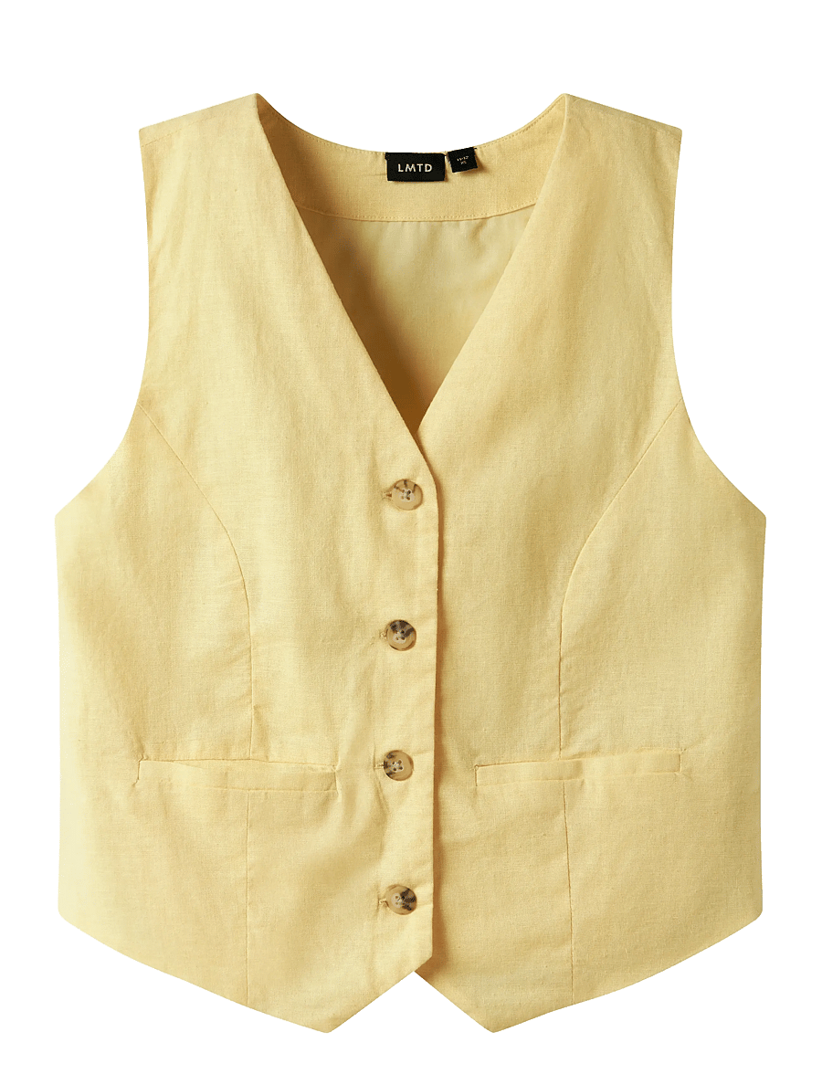 LMTD - NLFHYNTHE SL WAISTCOAT - mellow yellow - 0