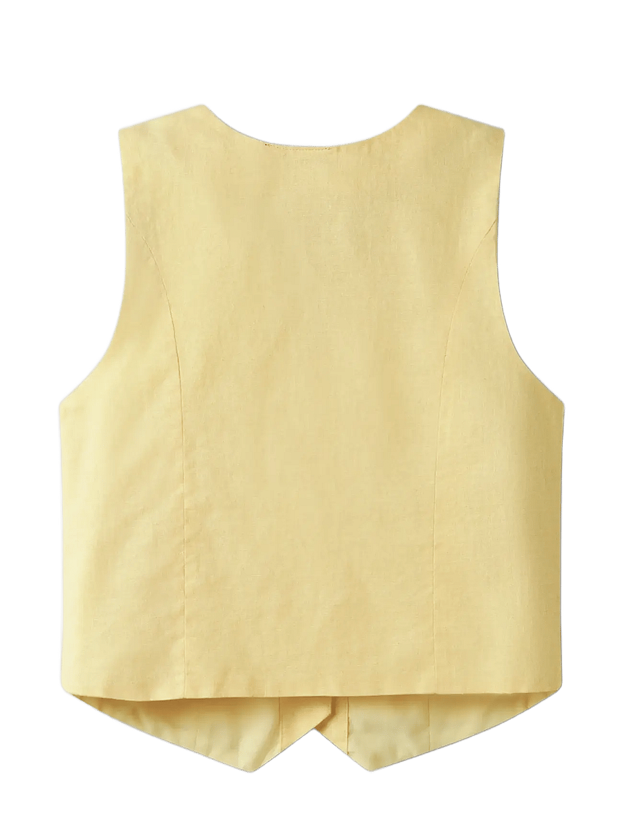 LMTD - NLFHYNTHE SL WAISTCOAT - mellow yellow - 1