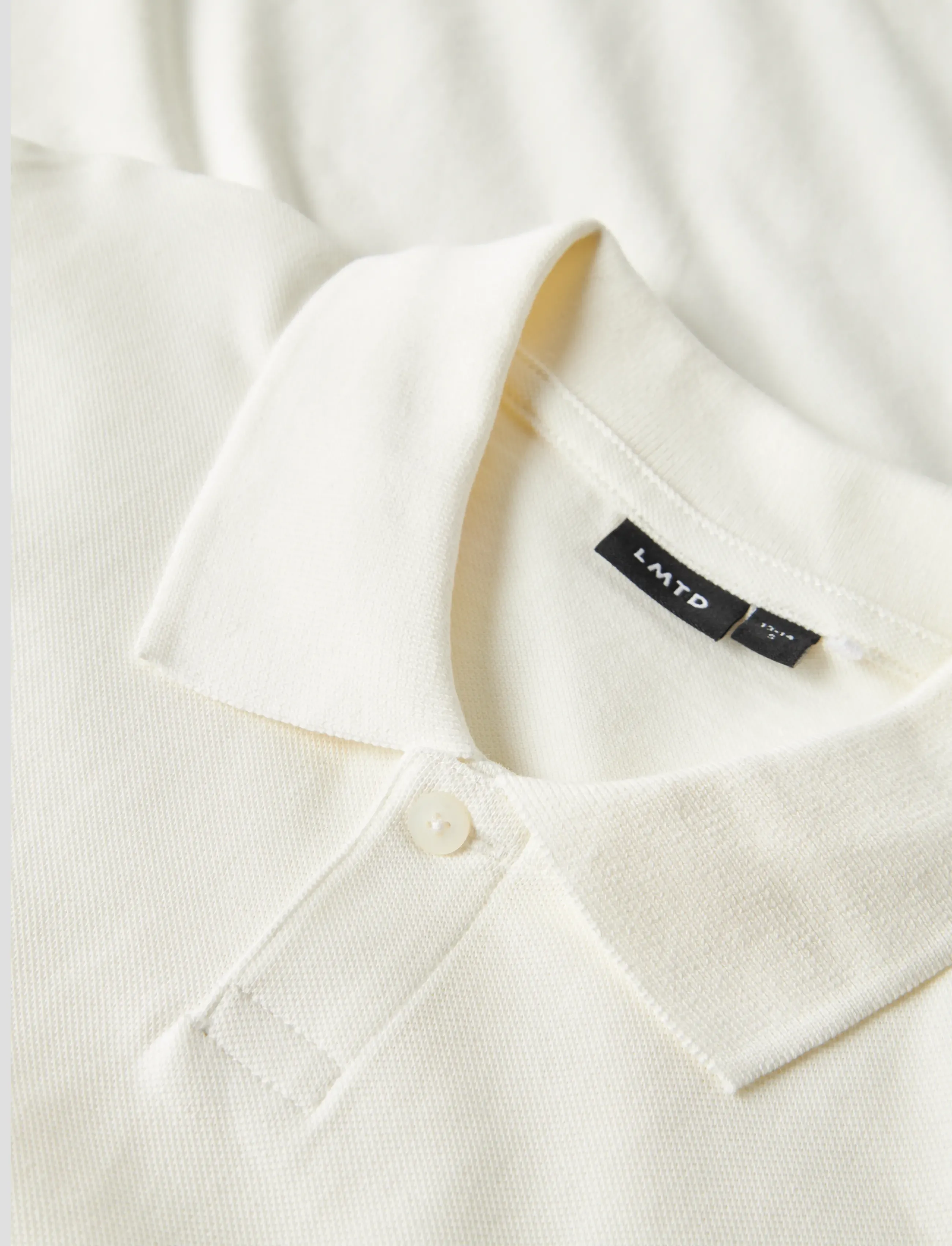 LMTD - NLMHANNES SS L PIQUE POLO - white alyssum - 2