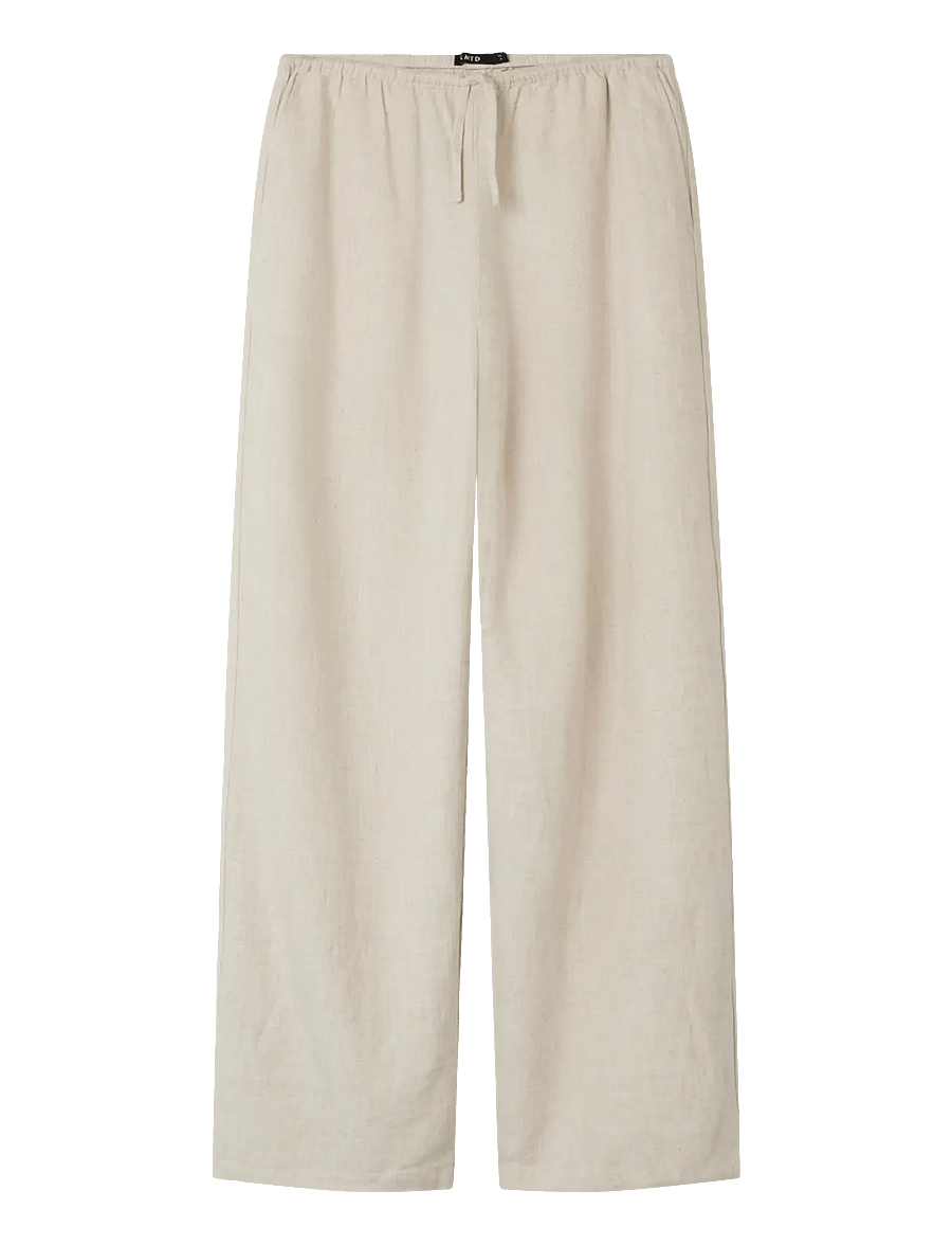LMTD - NLFFINEN LW WIDE PANT NOOS - linnen kleding - peyote - 0