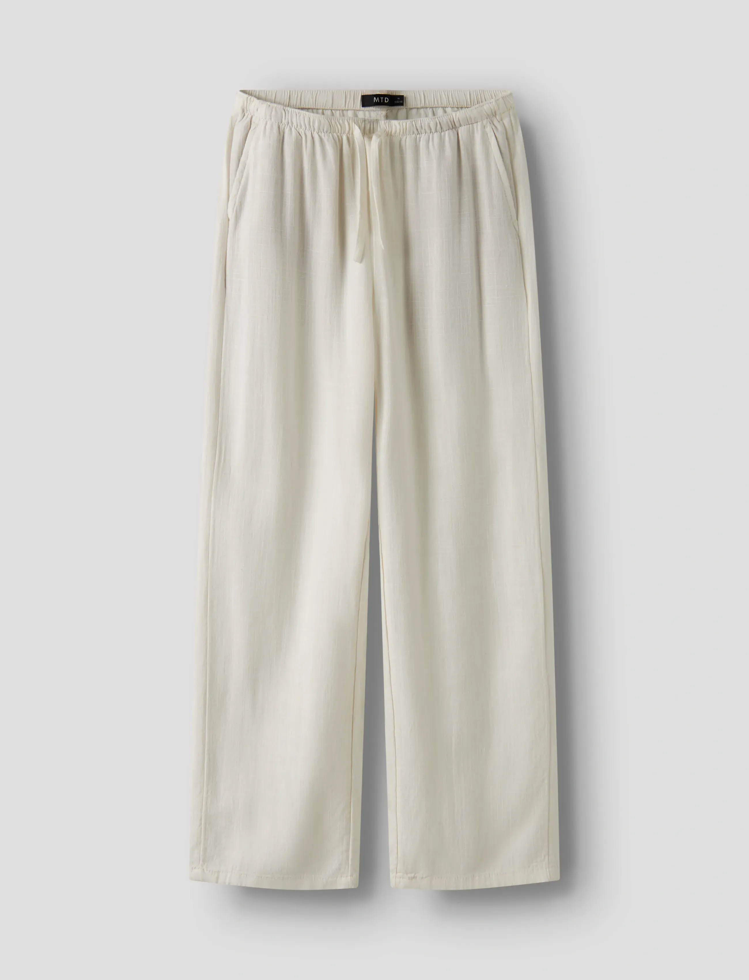 LMTD - NLFFINEN LW WIDE PANT NOOS - bukser - white alyssum - 4