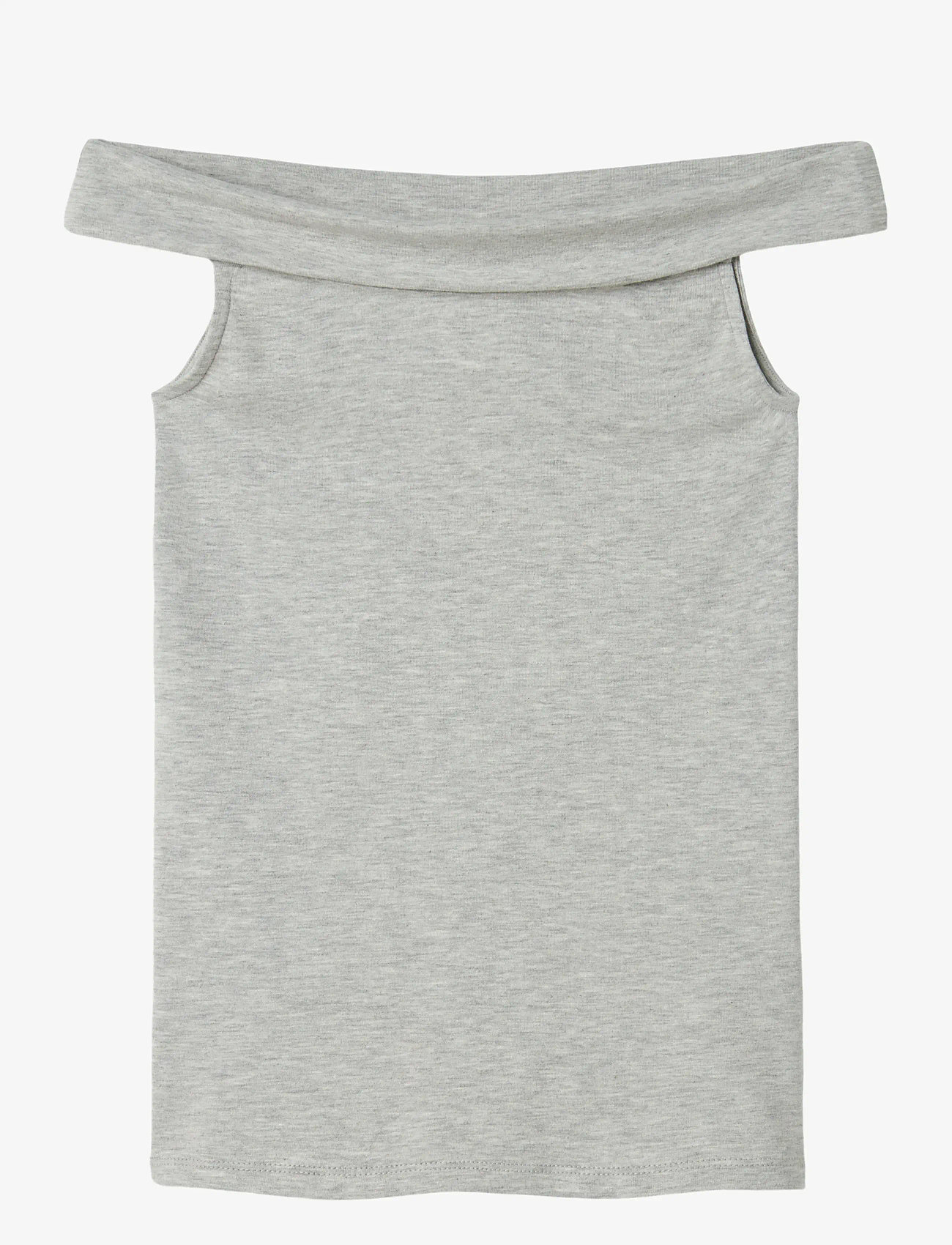 LMTD - NLFBENEDICTE SHORT OFF SHOULDER TOP - Ærmeløs undertrøje - light grey melange - 1