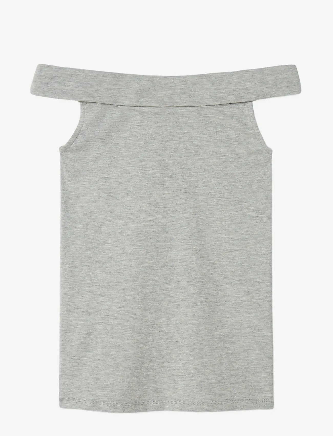 LMTD - NLFBENEDICTE SHORT OFF SHOULDER TOP - Ærmeløs undertrøje - light grey melange - 2