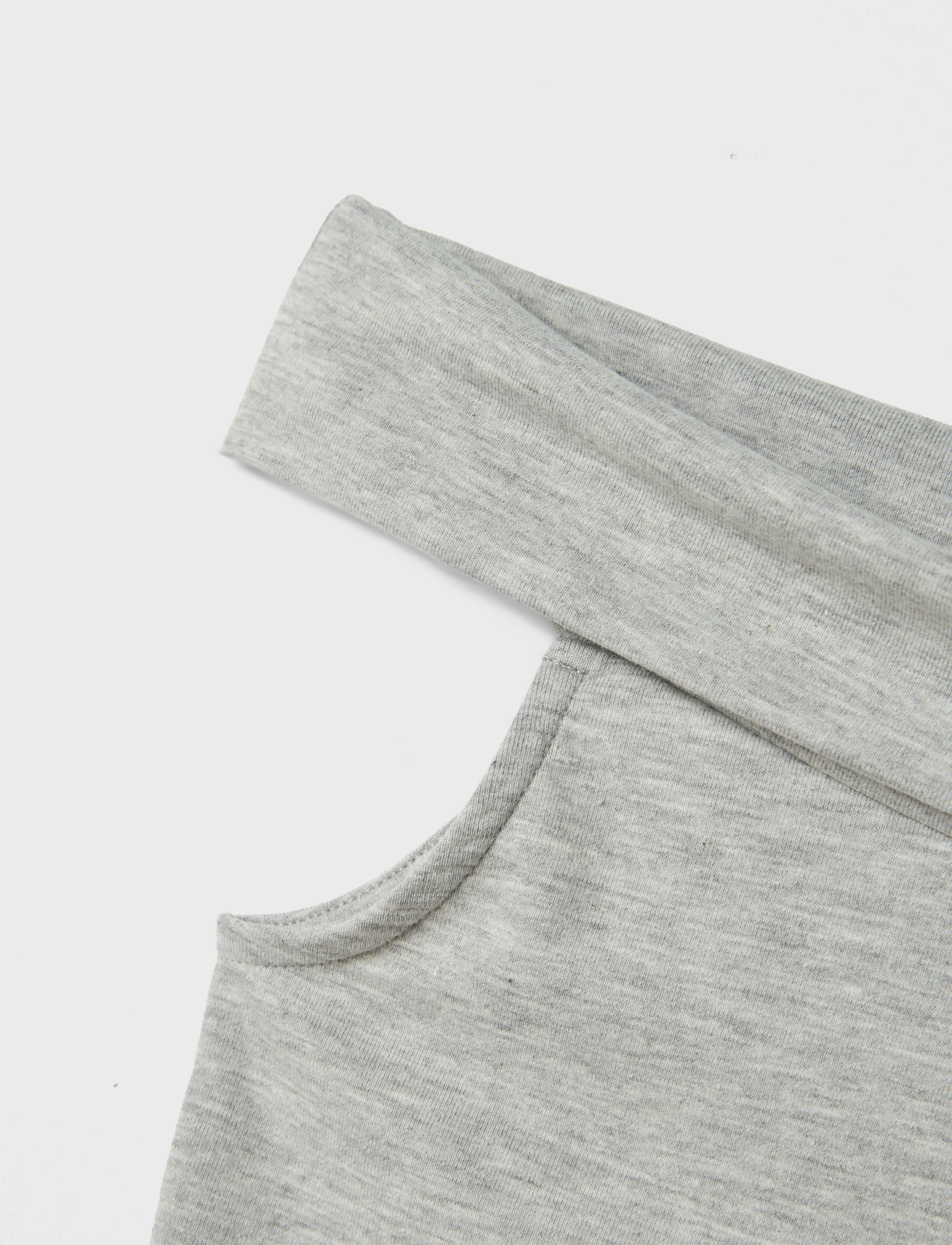 LMTD - NLFBENEDICTE SHORT OFF SHOULDER TOP - tanktops - light grey melange - 3