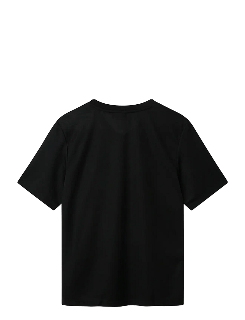 LMTD - NLMANDREAS BOD POLY L SS TOP SKY - kortärmade t-shirts - black - 1