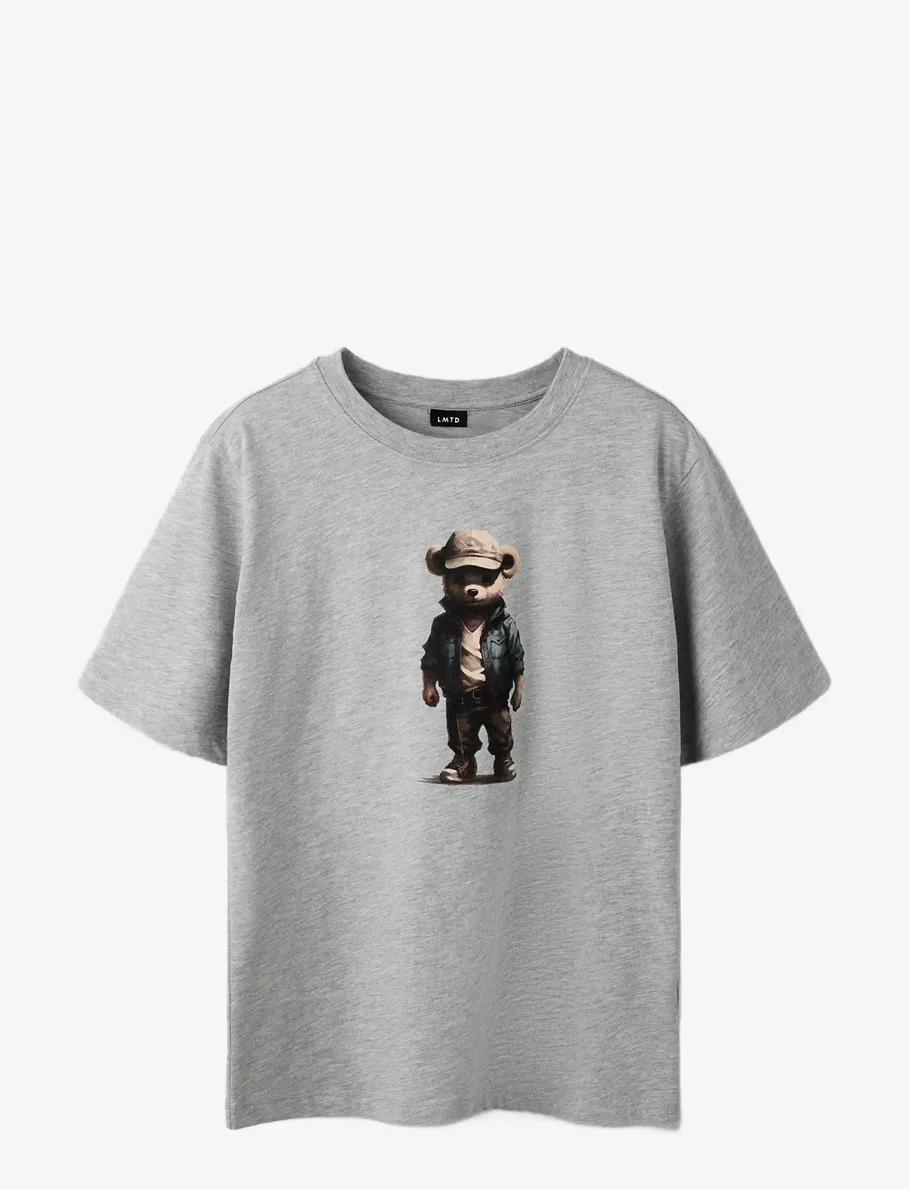 LMTD - NLMNAMSE SS L TOP - kortærmede t-shirts - light grey melange - 0