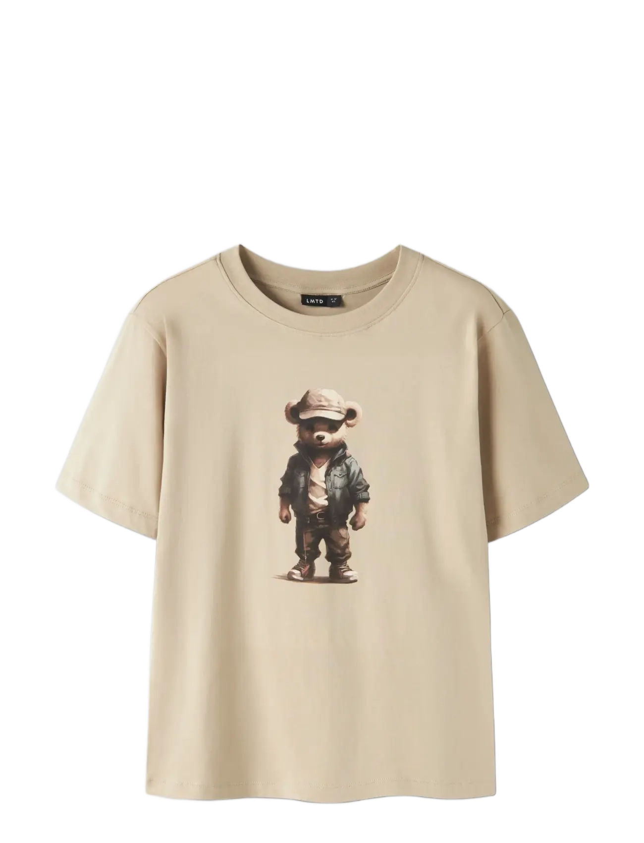 LMTD NLMNAMSE SS L TOP - T-shirts - WHITE PEPPER / beige