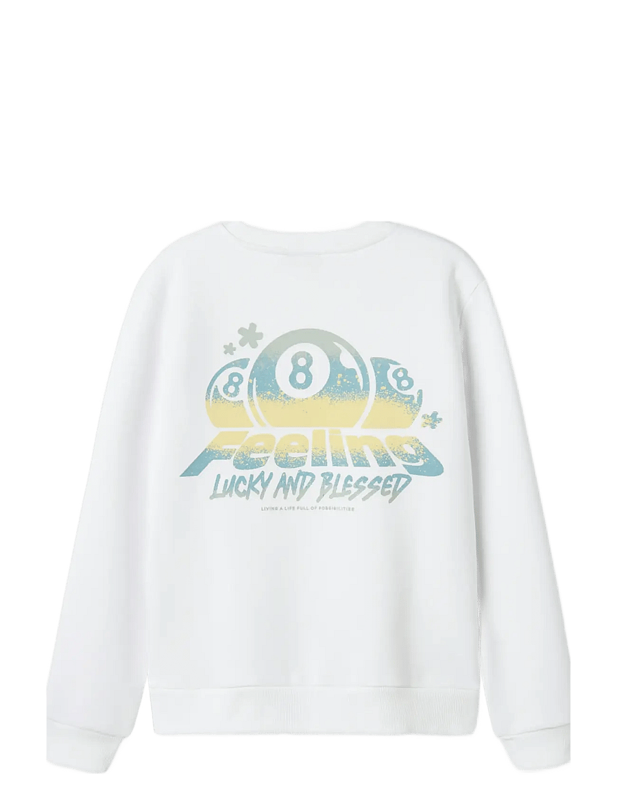 LMTD - NLMFEELIN LS O-NECK SWEAT - sweatshirts - bright white - 2