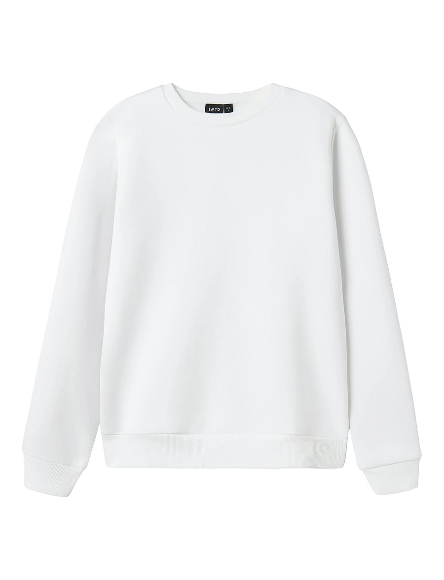 LMTD - NLMFEELIN LS O-NECK SWEAT - sweatshirts - bright white - 0
