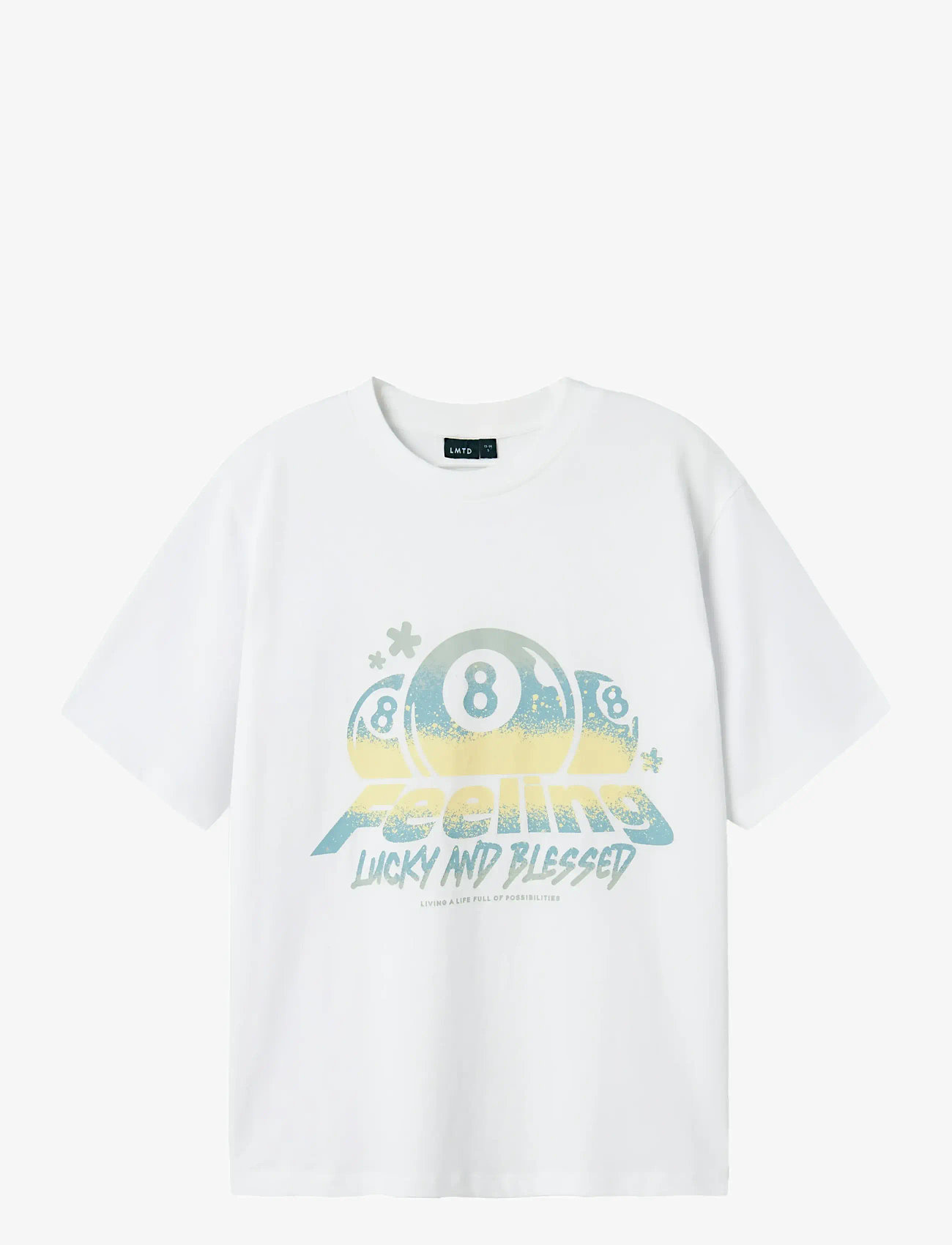 LMTD - NLMFEELIN SS L TOP - efterårstøj - bright white - 0