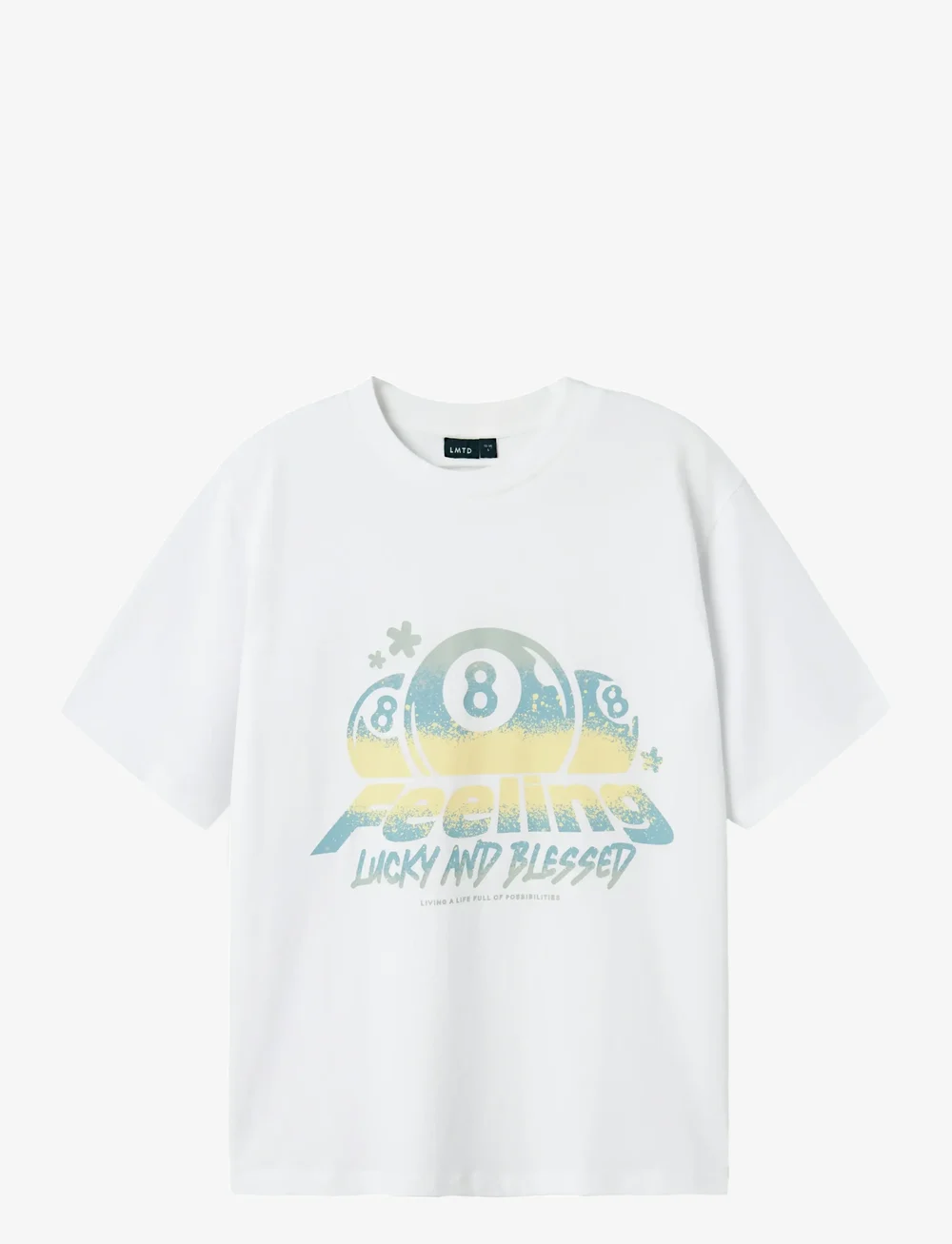 LMTD - NLMFEELIN SS L TOP - kortærmede t-shirts - bright white - 1