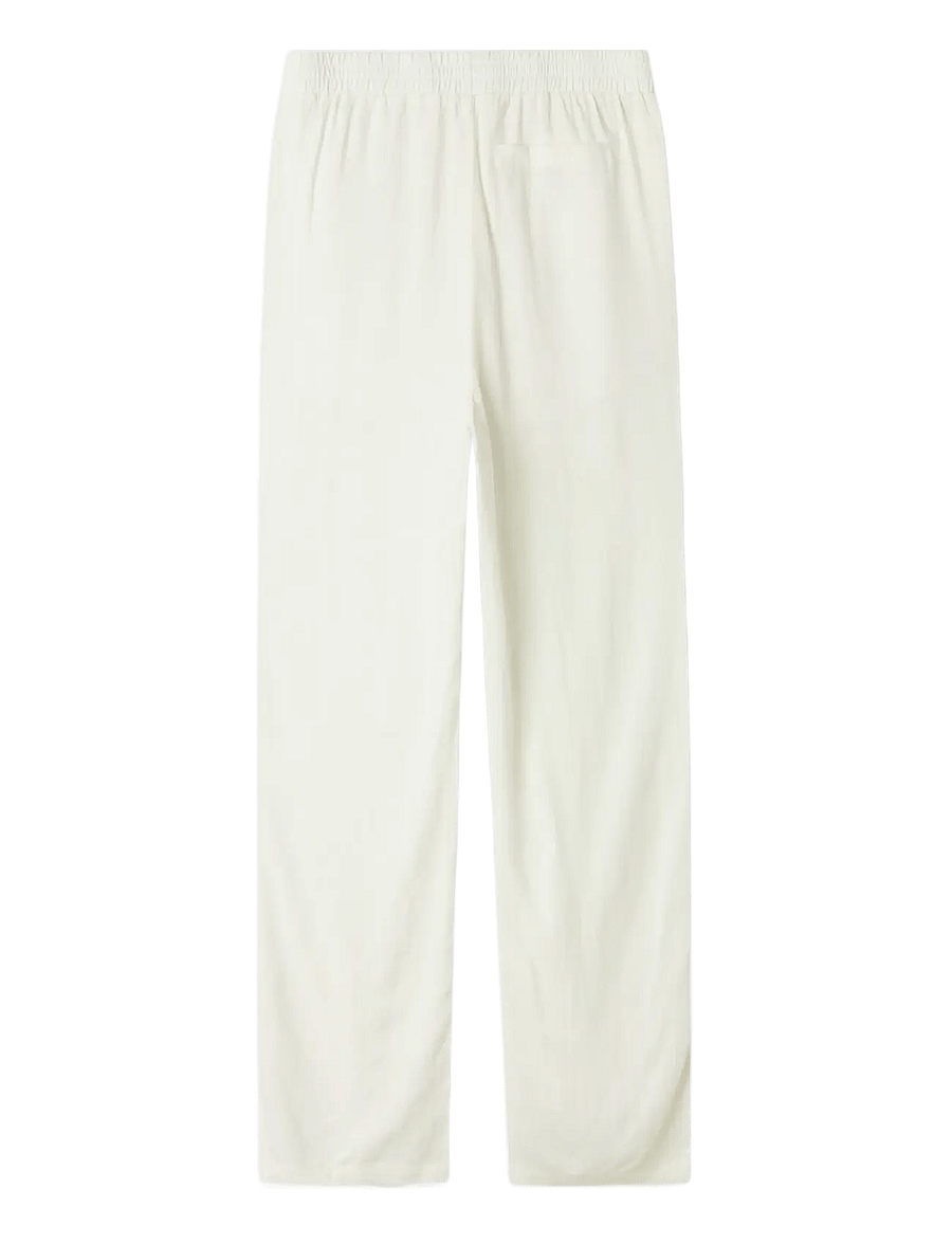 LMTD - NLNFINEN REG PANT NOOS - leinen-kleidung - white alyssum - 2