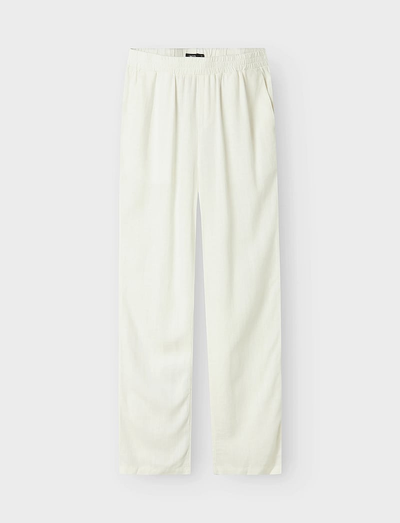LMTD - NLNFINEN REG PANT NOOS - linane riietus - white alyssum - 0