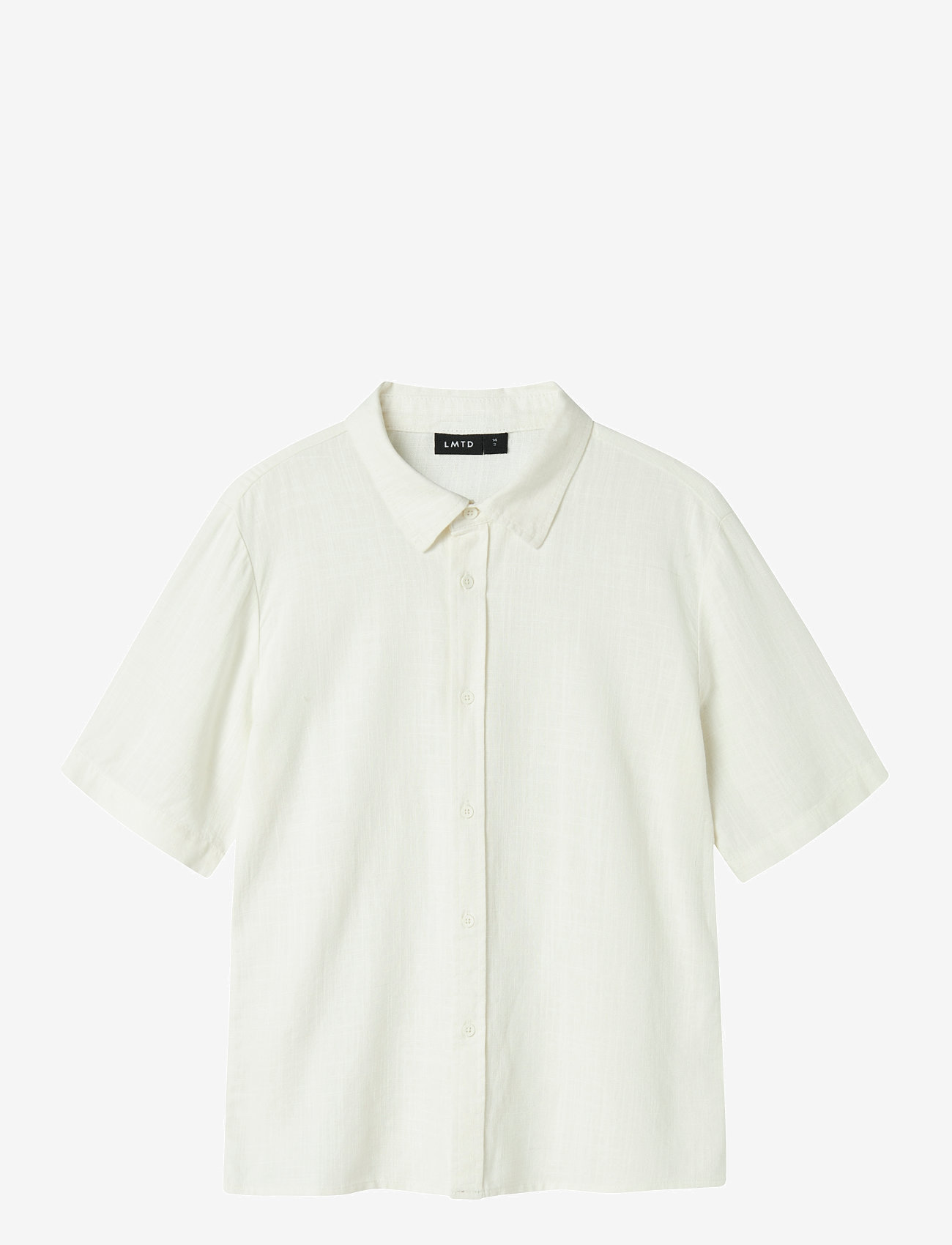 LMTD - NLNFINEN SS SHIRT - kortærmede skjorter - white alyssum - 0