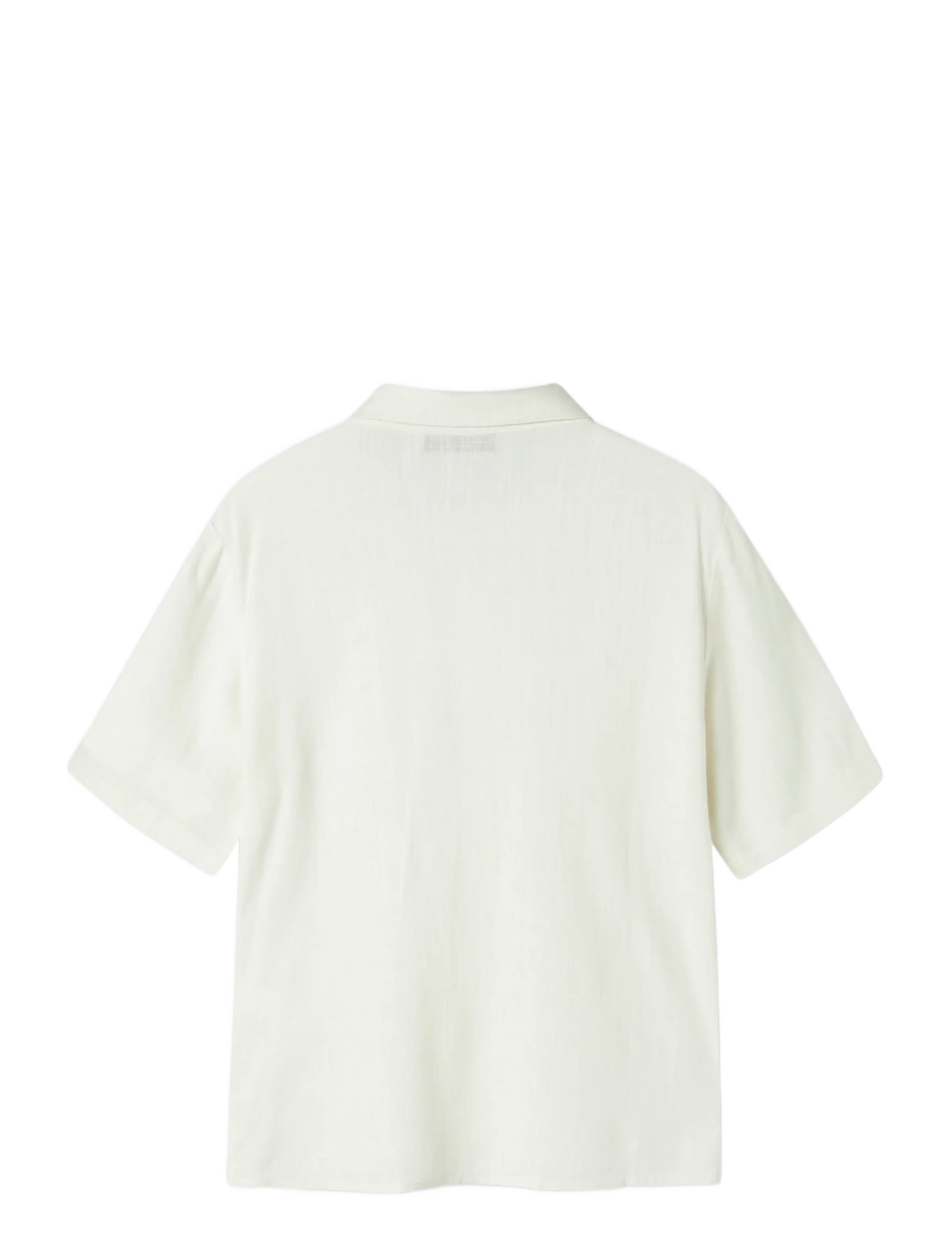 LMTD - NLNFINEN SS SHIRT - kortærmede skjorter - white alyssum - 1