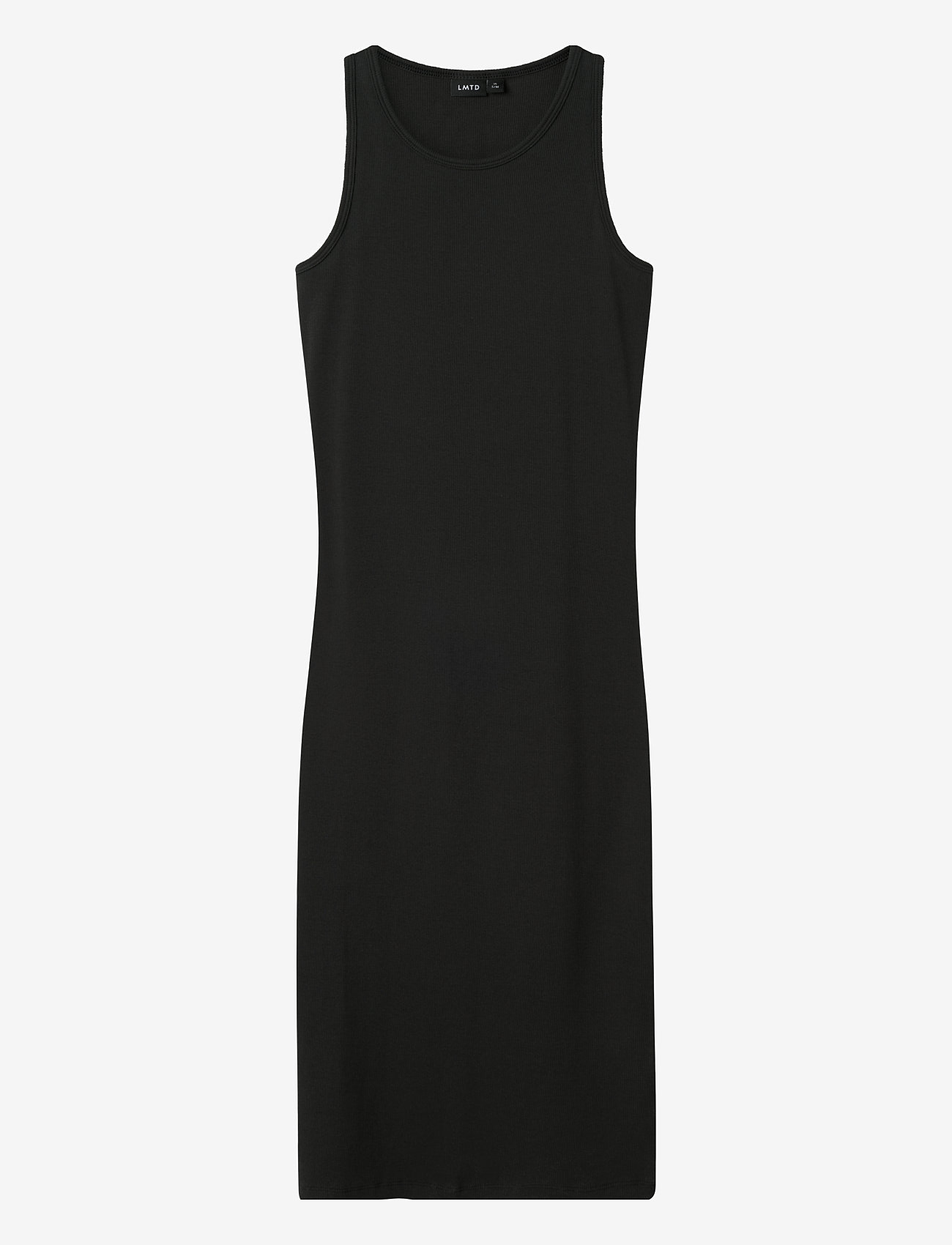LMTD - NLFHINAJA SL LONG SOLID TANK DRESS - varrukateta vabaaja kleidid - pirate black - 1
