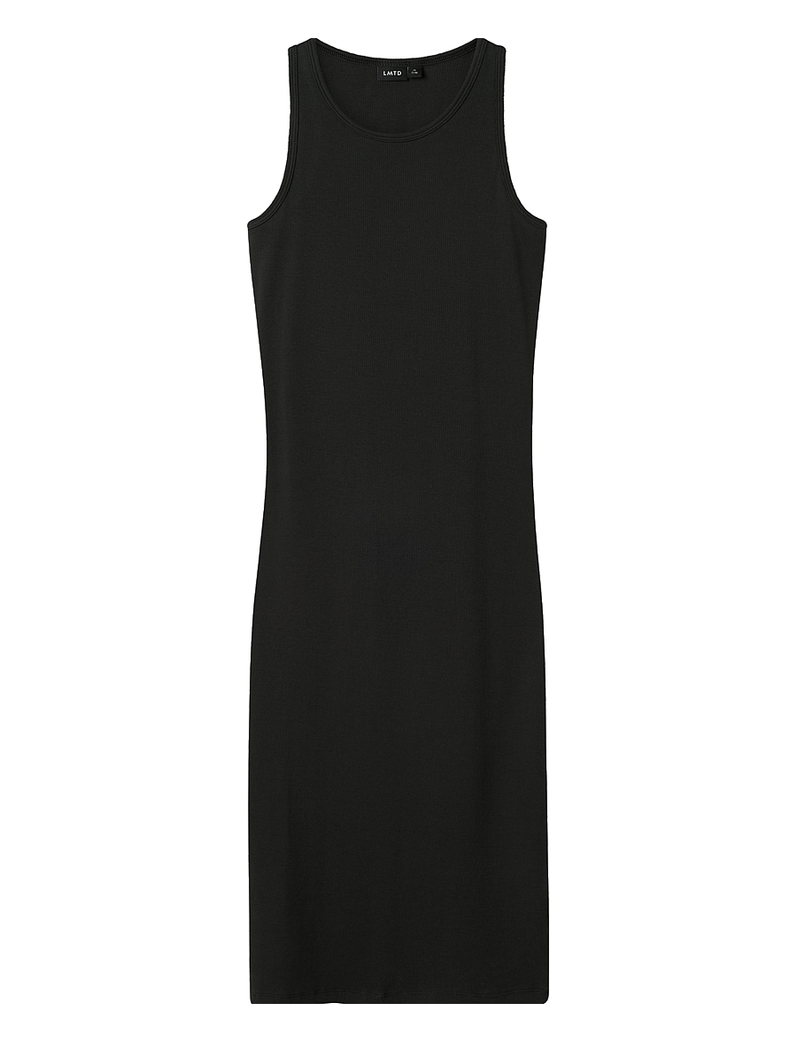 LMTD - NLFHINAJA SL LONG SOLID TANK DRESS - casual jurken zonder mouwen - pirate black - 1