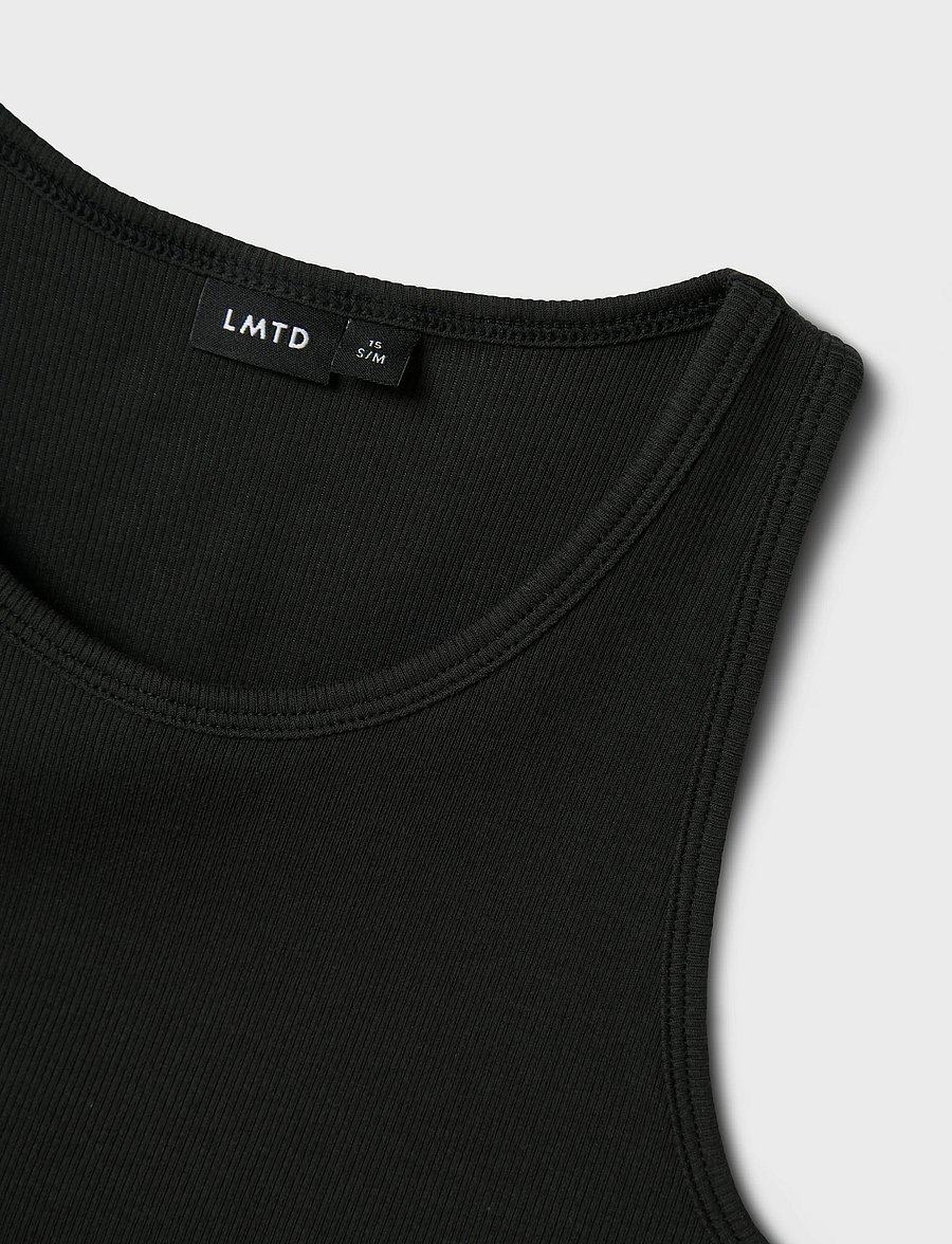 LMTD - NLFHINAJA SL LONG SOLID TANK DRESS - casual jurken zonder mouwen - pirate black - 0