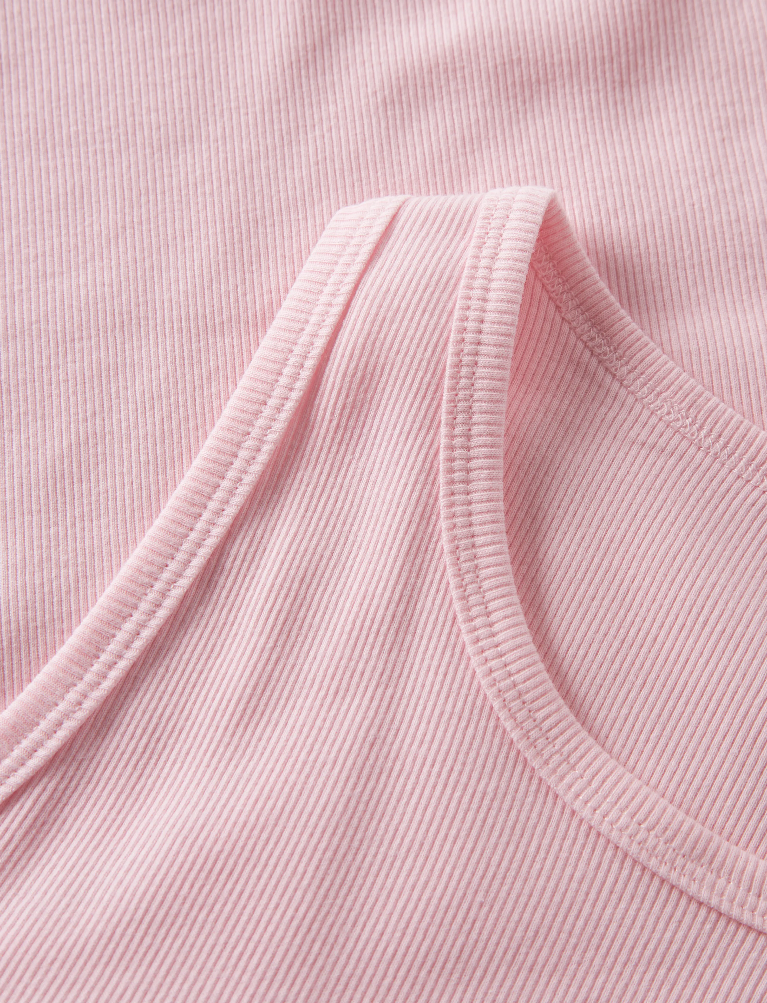 LMTD - NLFHINAJA CROP SOLID TANK TOP - tank top - pink-a-boo - 3