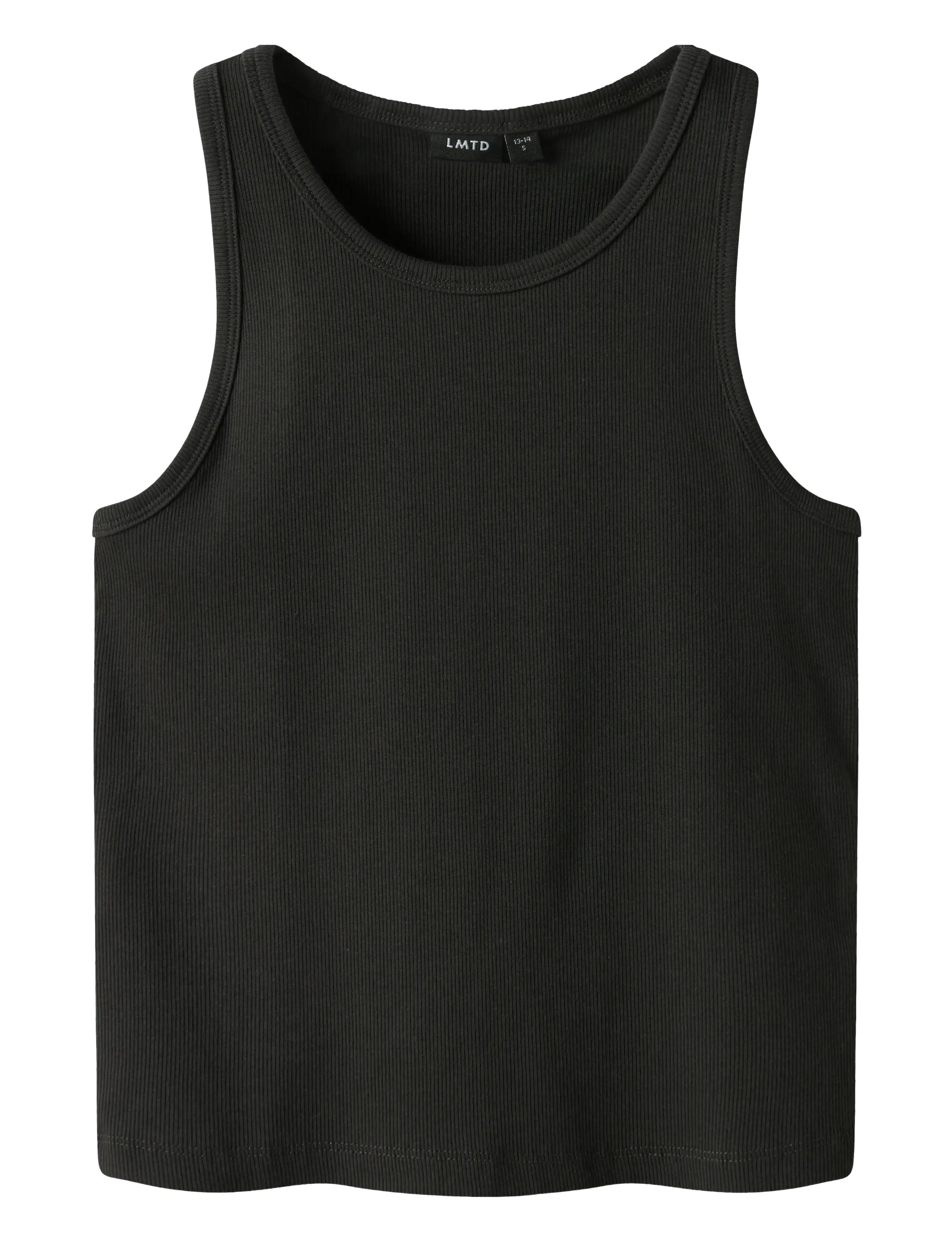 LMTD NLFHINAJA CROP SOLID TANK TOP - T-särgid - PIRATE BLACK / black