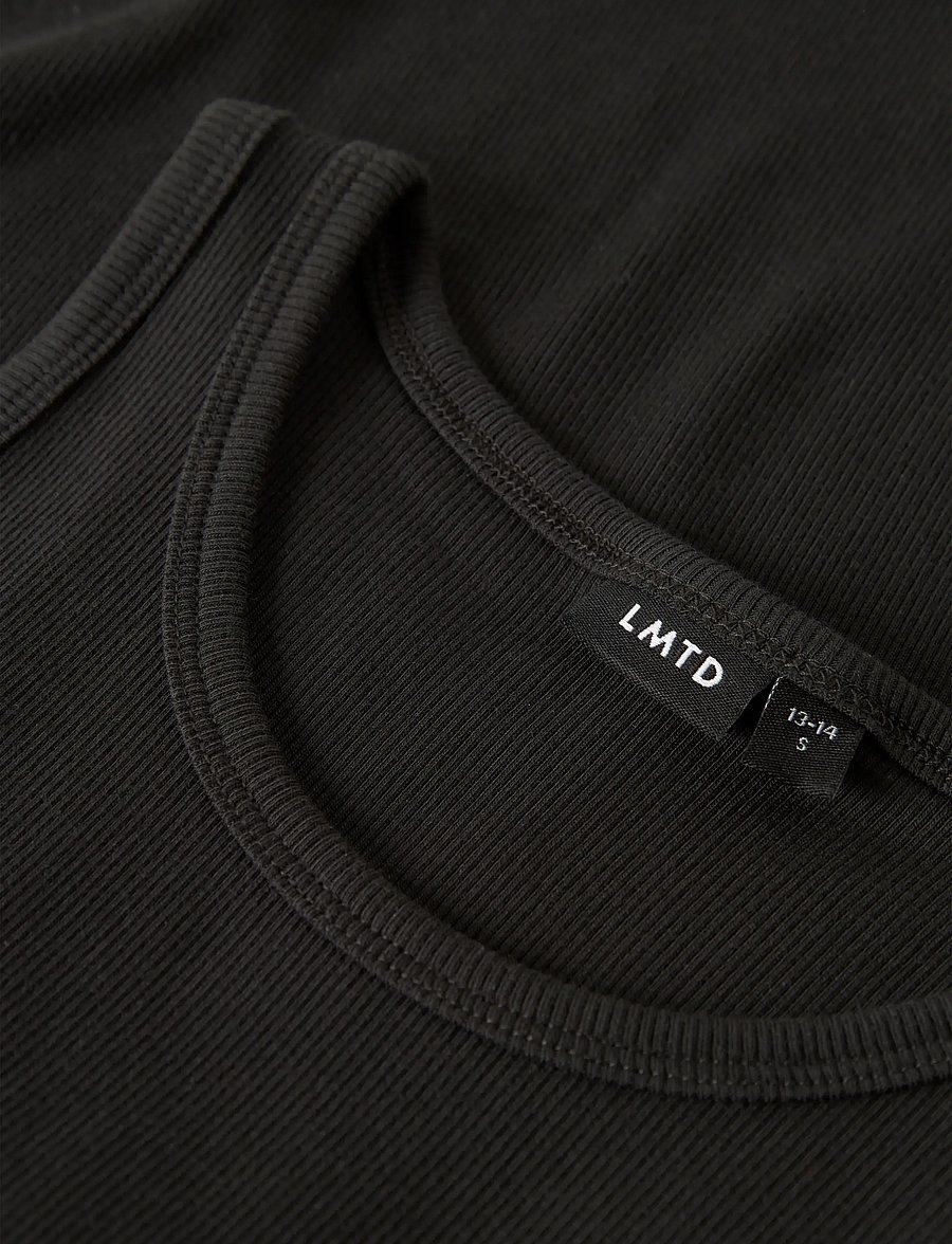 LMTD - NLFHINAJA CROP SOLID TANK TOP - tank tops - pirate black - 2