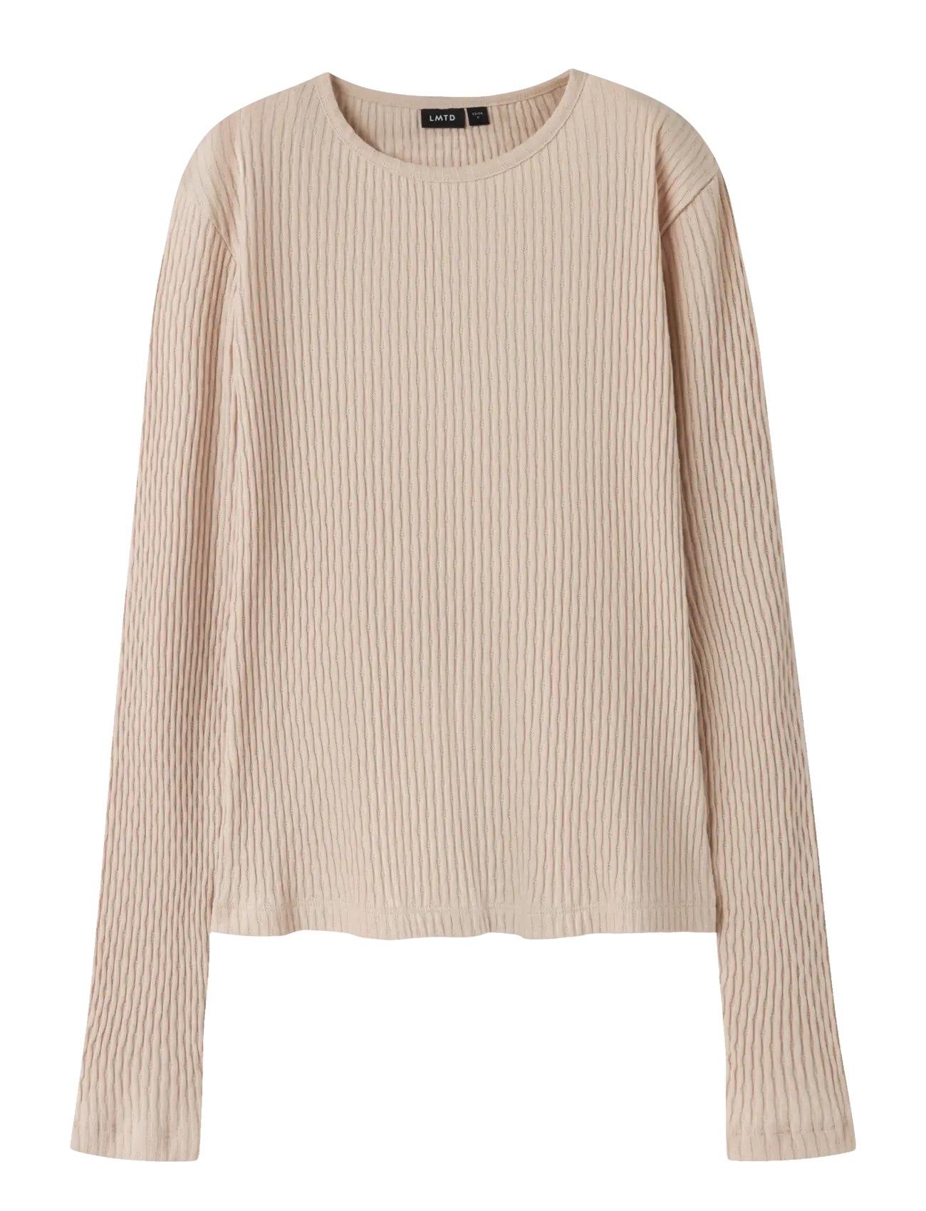 LMTD NLFNINUSA LS O-NECK S TOP - Last chance - OATMEAL / cream