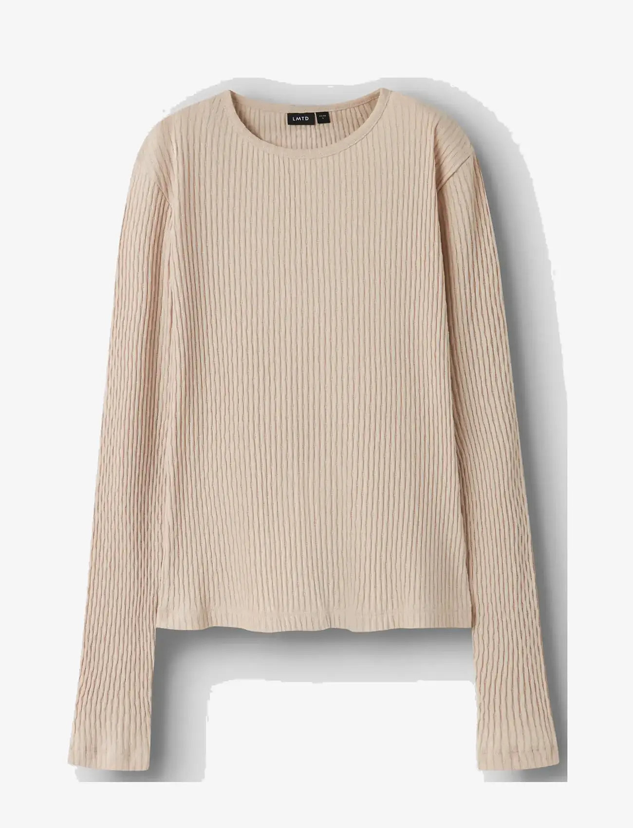 LMTD - NLFNINUSA LS O-NECK S TOP - long-sleeved t-shirts - oatmeal - 2