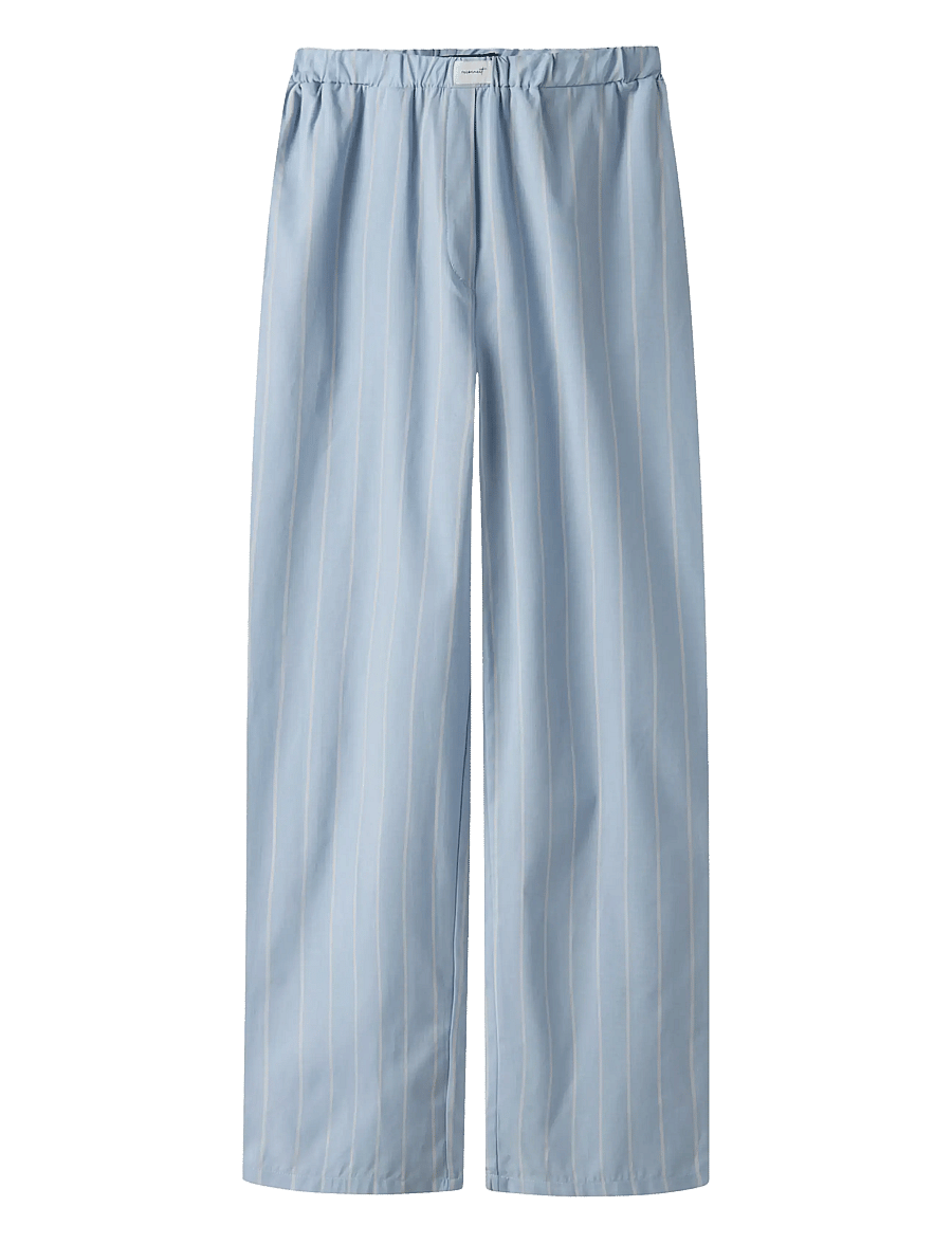 LMTD - NLFHELLES POPLIN WIDE PANT - byxor - heather - 0