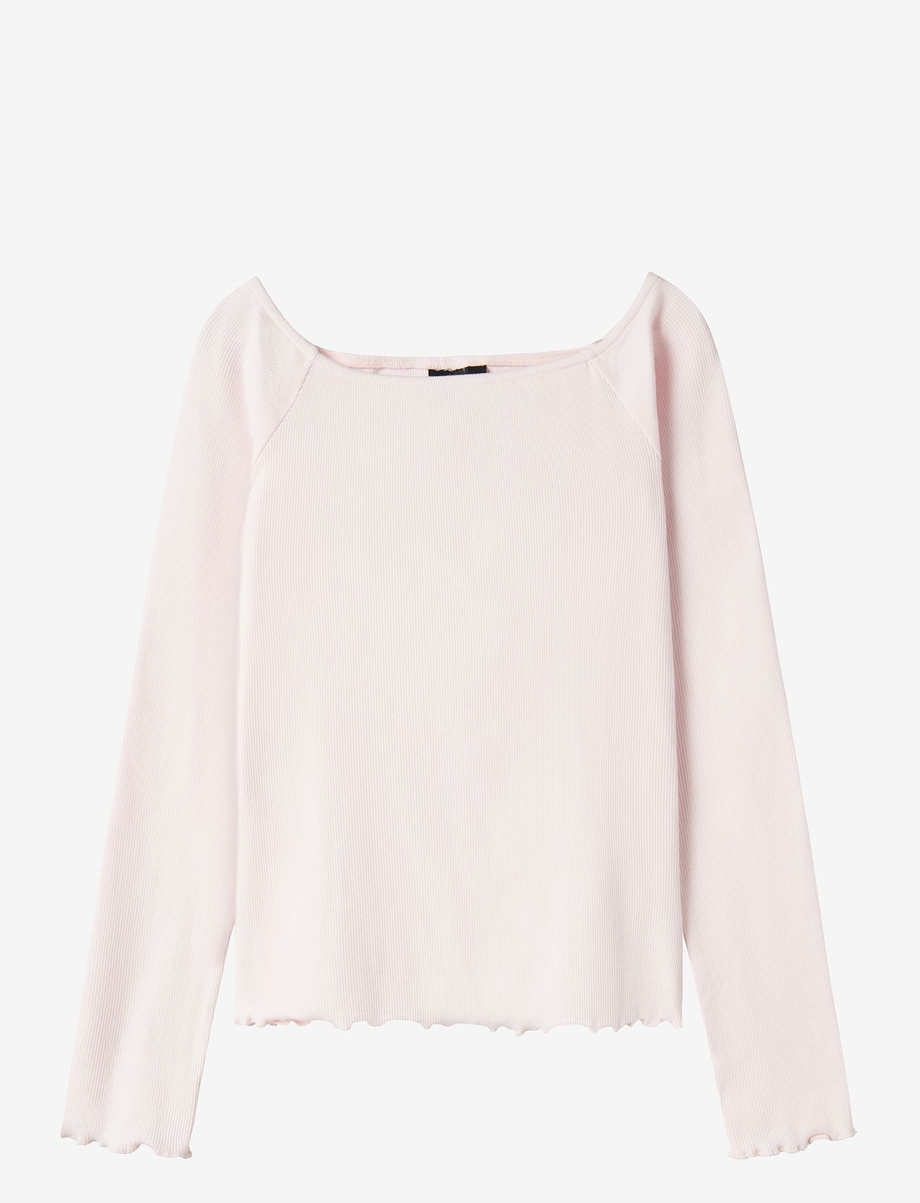 LMTD - NLFRILLE LS SOLID BOATNECK TOP - langärmelig - pink marshmallow - 0