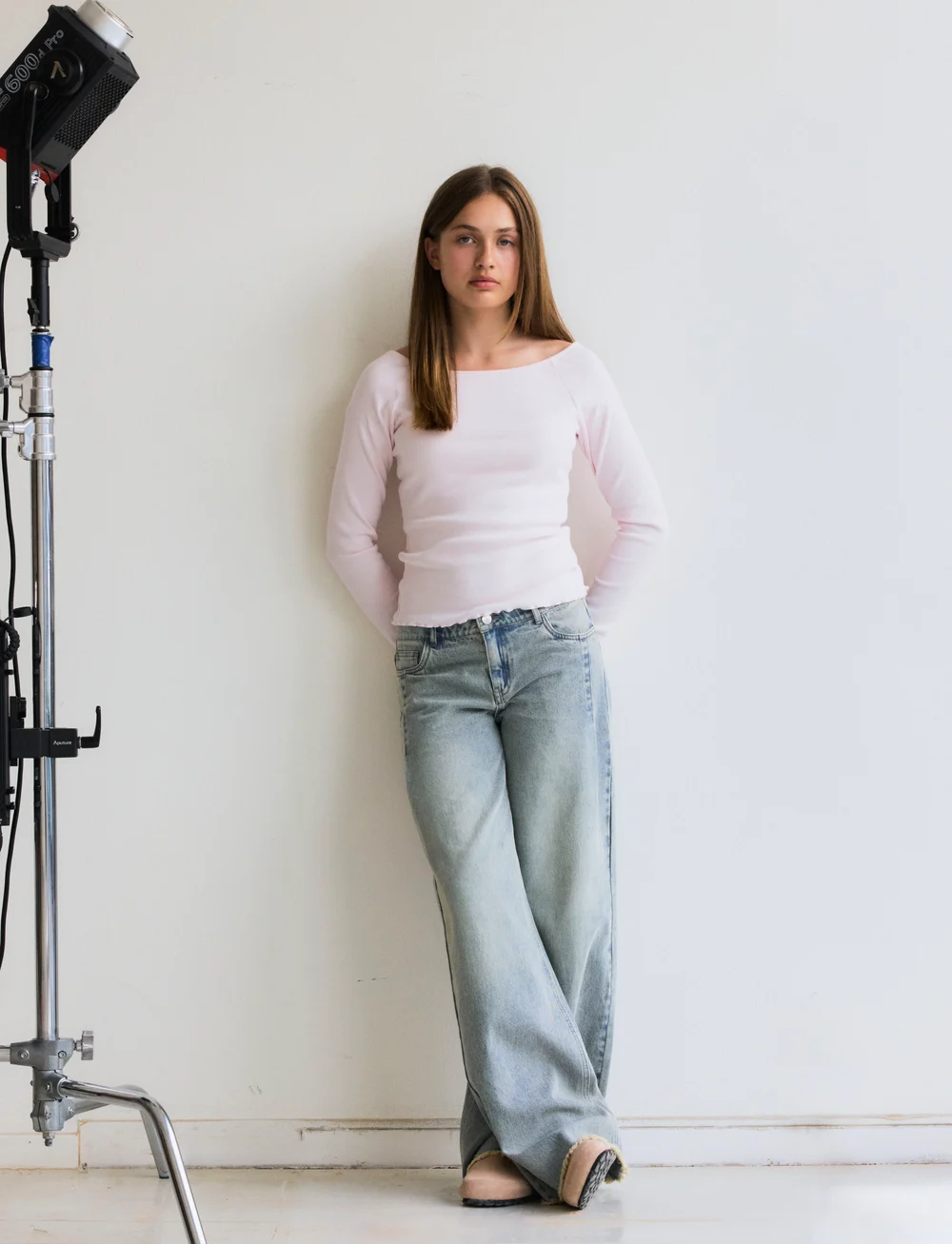 LMTD - NLFRILLE LS SOLID BOATNECK TOP - long-sleeved t-shirts - pink marshmallow - 2