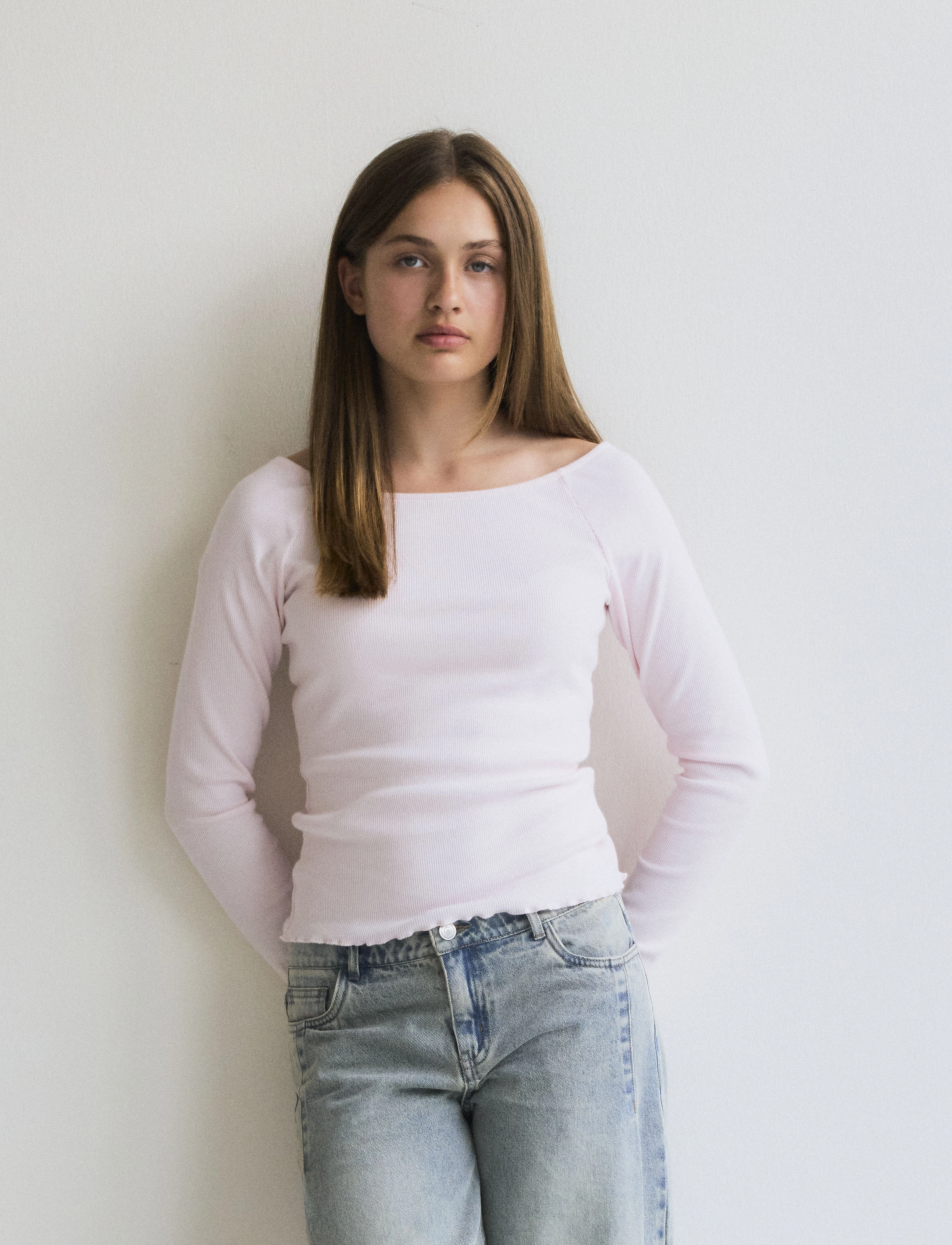 LMTD - NLFRILLE LS SOLID BOATNECK TOP - langärmelige - pink marshmallow - 3