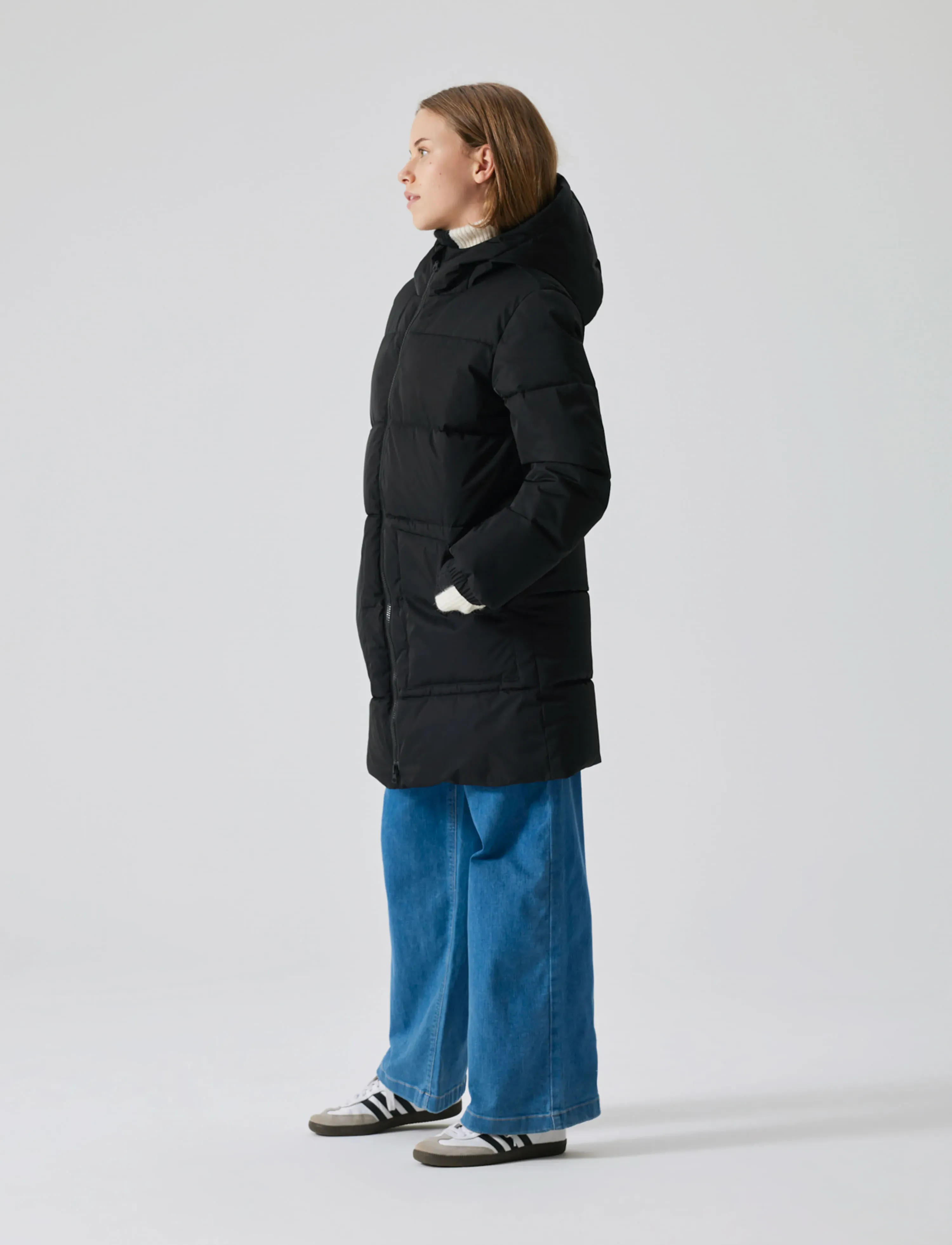 LMTD Nlfmyis03 Long Jacket Fo, 146-152, Jackets & Coats, Schwarz - Puffer Padded, Kinder