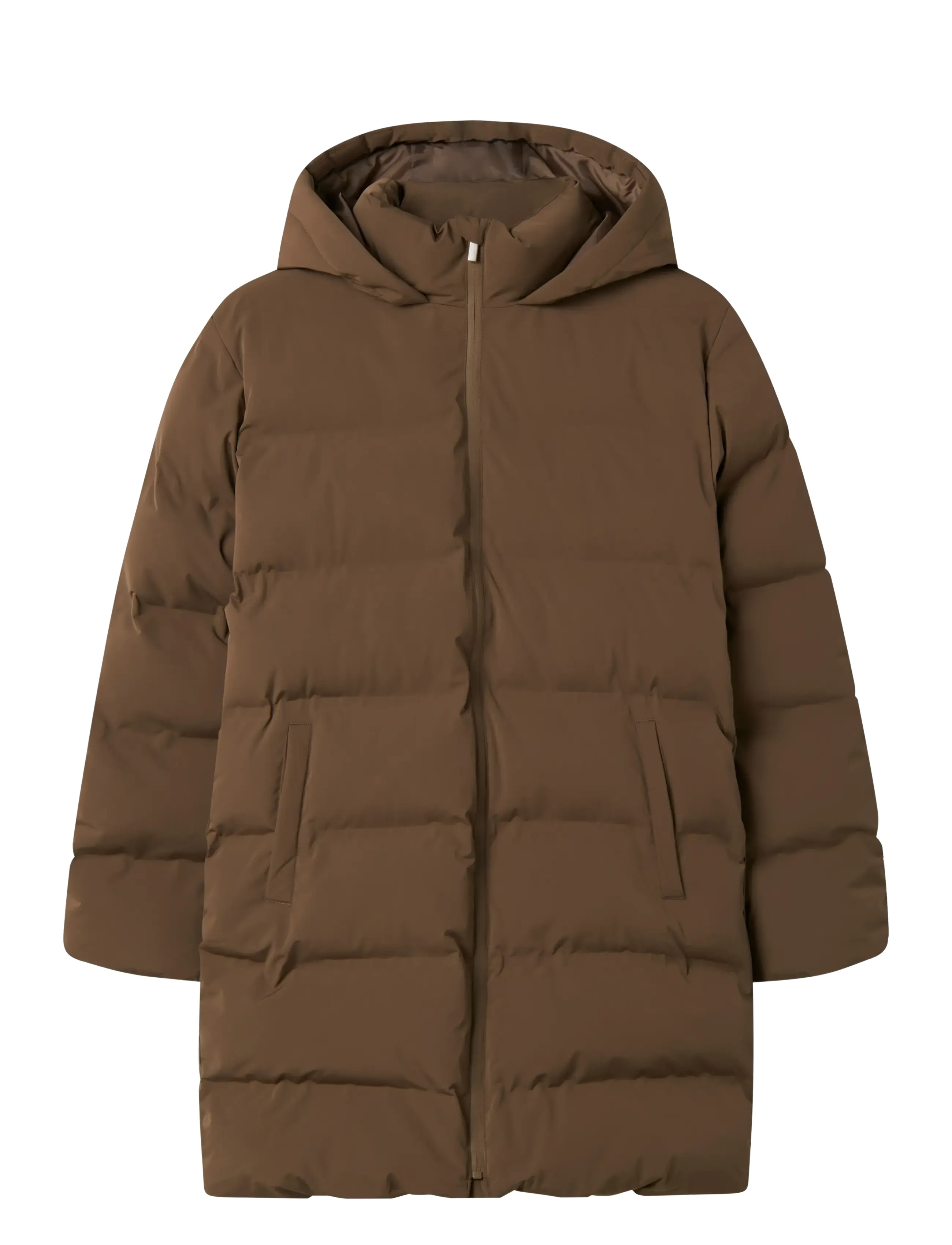 LMTD NLFMOROP LONG PUFFER JACKET - Jakker - CHOCOLATE CHIP / brown