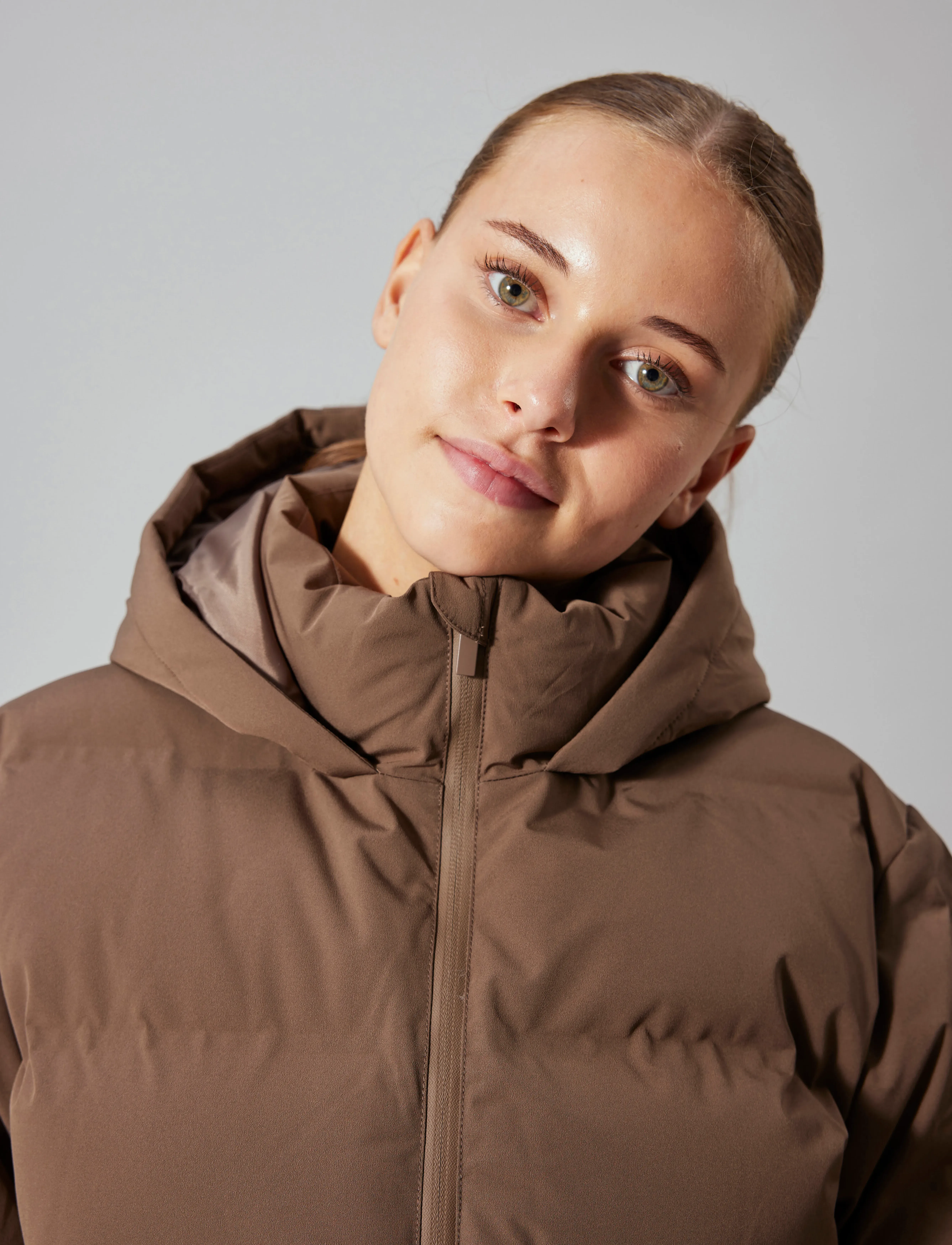 LMTD - NLFMOROP LONG PUFFER JACKET - winterjacke - chocolate chip - 5