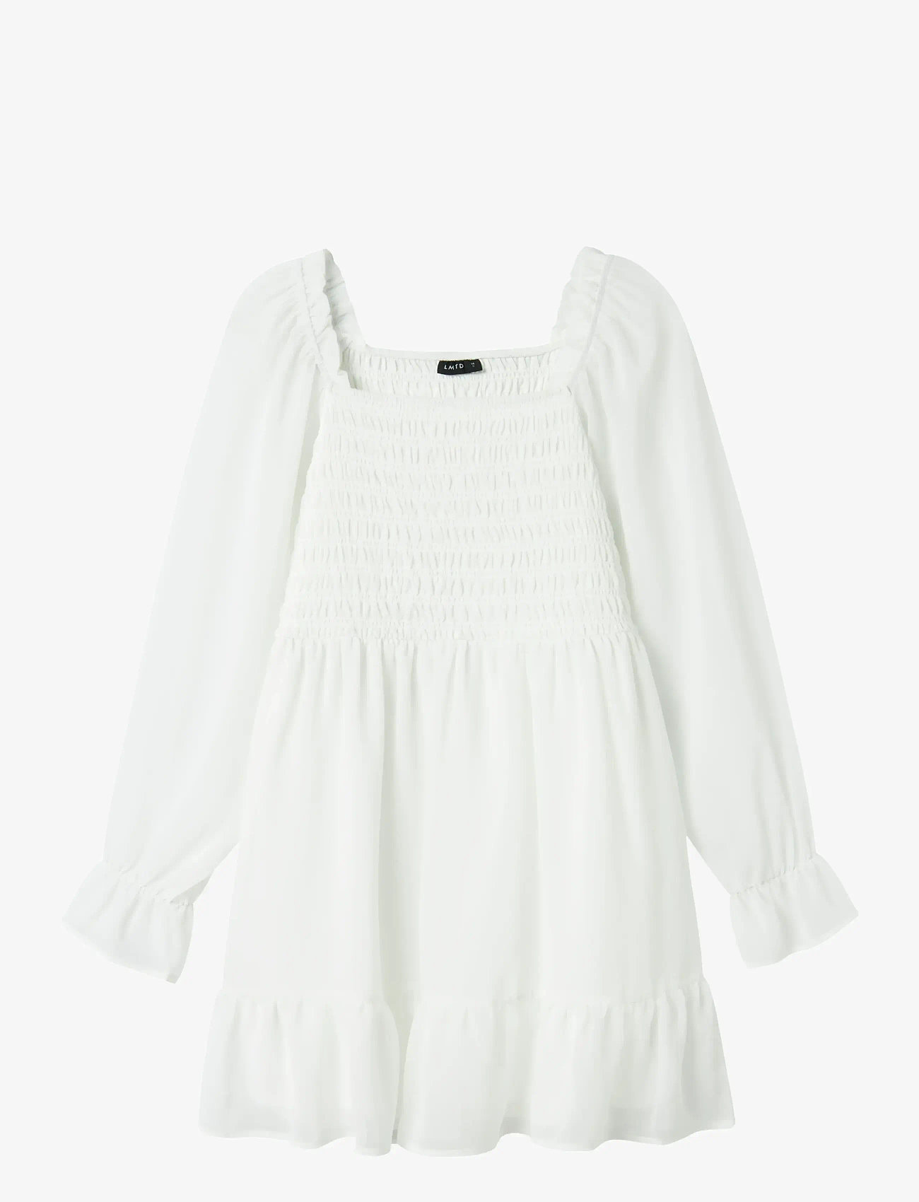 LMTD - NLFHEAVE LS SHORT DRESS - pikkade varrukatega vabaaja kleidid - bright white - 0