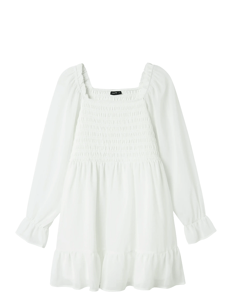 LMTD - NLFHEAVE LS SHORT DRESS - langärmelige freizeitkleider - bright white - 0