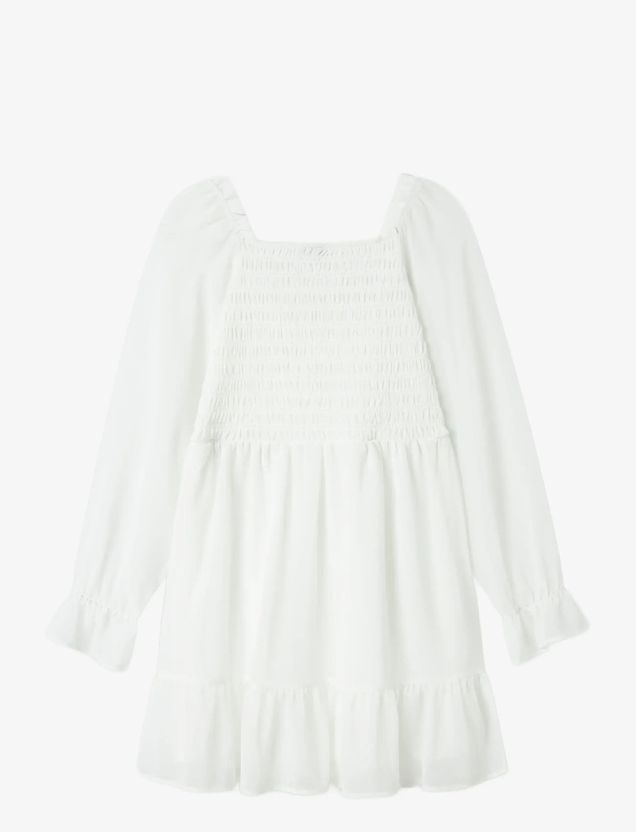 LMTD - NLFHEAVE LS SHORT DRESS - pikkade varrukatega vabaaja kleidid - bright white - 1