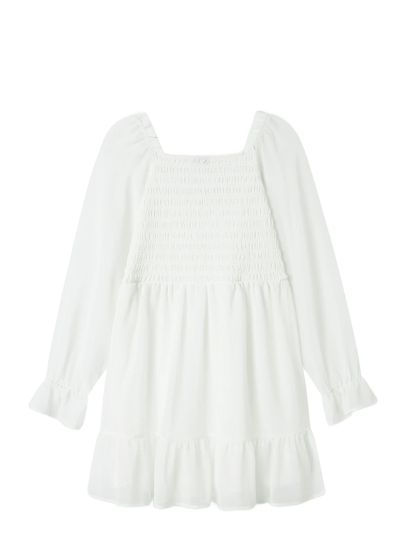 LMTD - NLFHEAVE LS SHORT DRESS - langärmelige freizeitkleider - bright white - 1