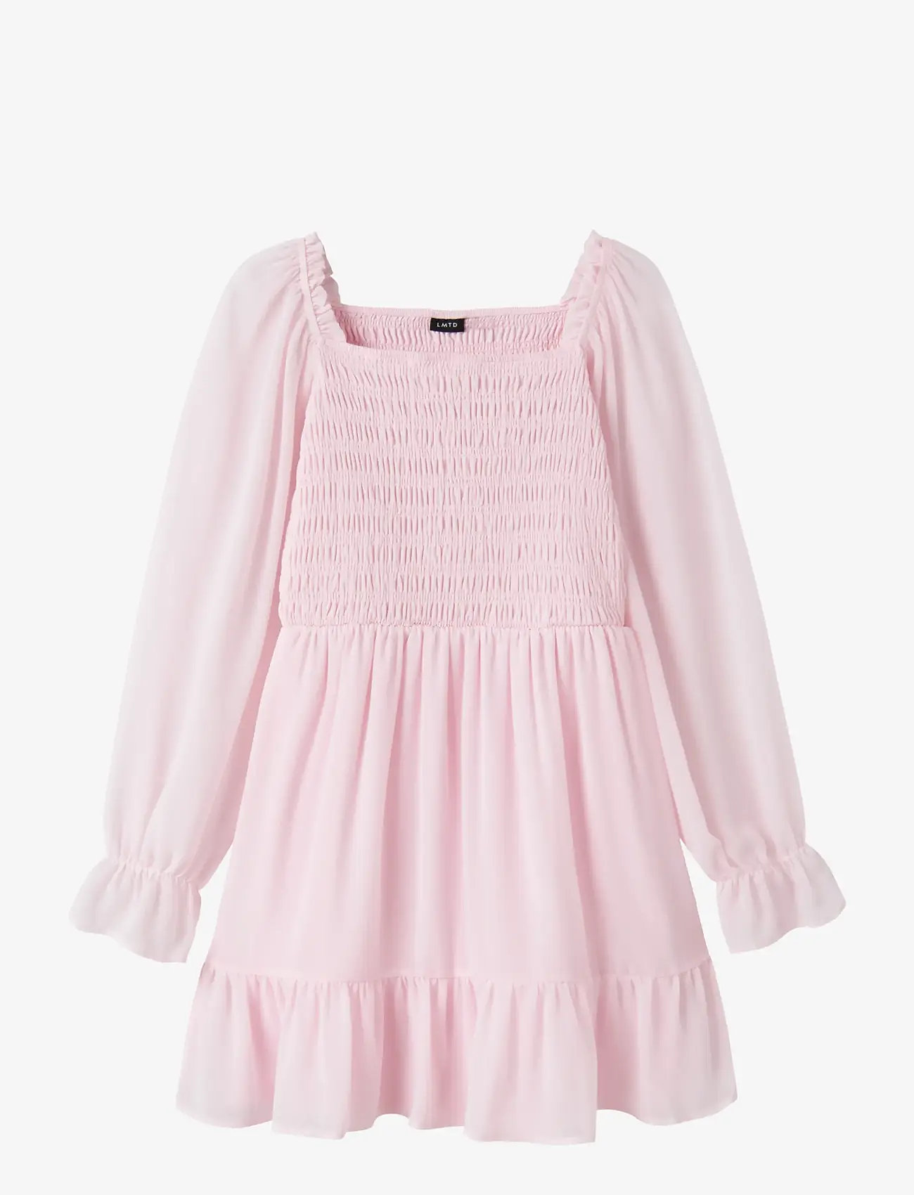 LMTD - NLFHEAVE LS SHORT DRESS - langärmelige freizeitkleider - pink marshmallow - 0