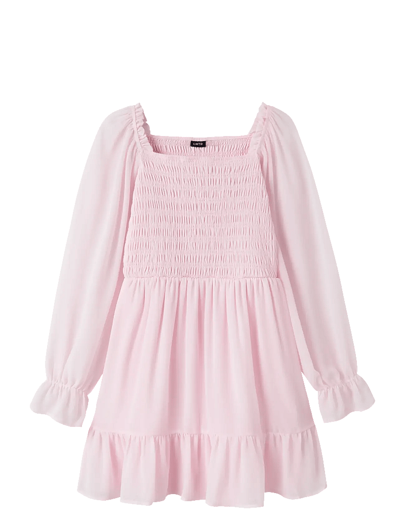 LMTD - NLFHEAVE LS SHORT DRESS - langärmelige freizeitkleider - pink marshmallow - 0