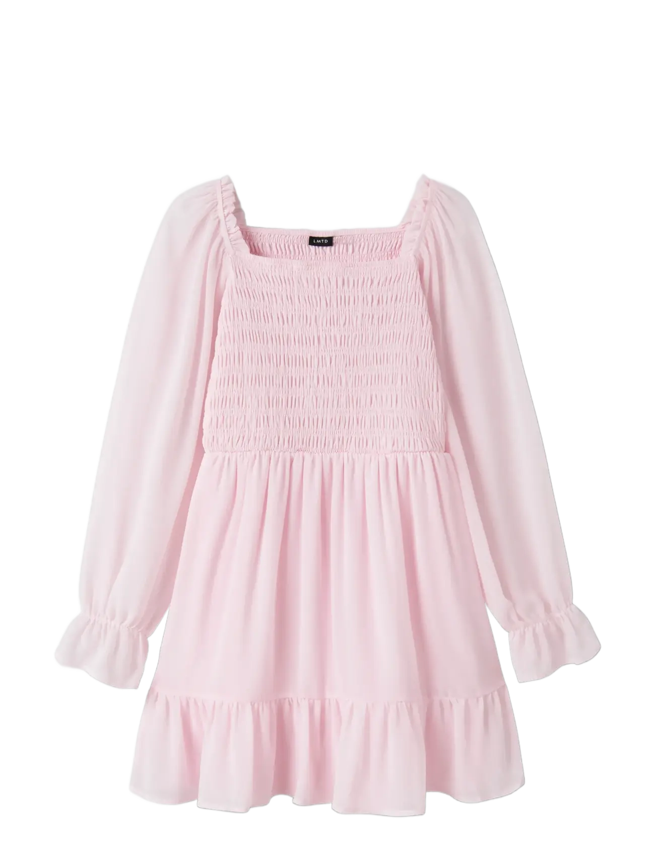 LMTD - NLFHEAVE LS SHORT DRESS - langärmelige freizeitkleider - pink marshmallow - 2