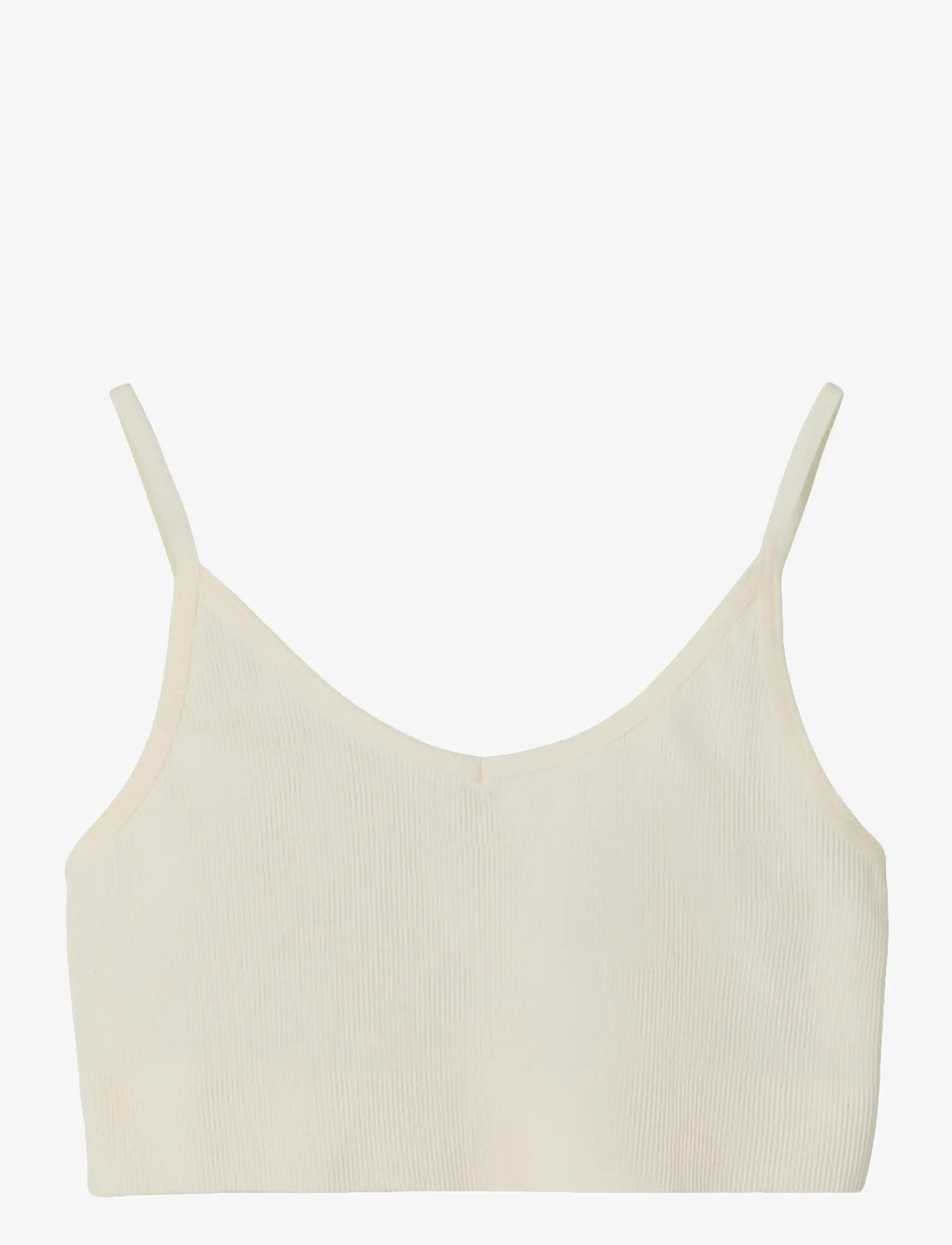 LMTD - NLFKAILEY RIB BRALETTE NOOS - white alyssum - 0