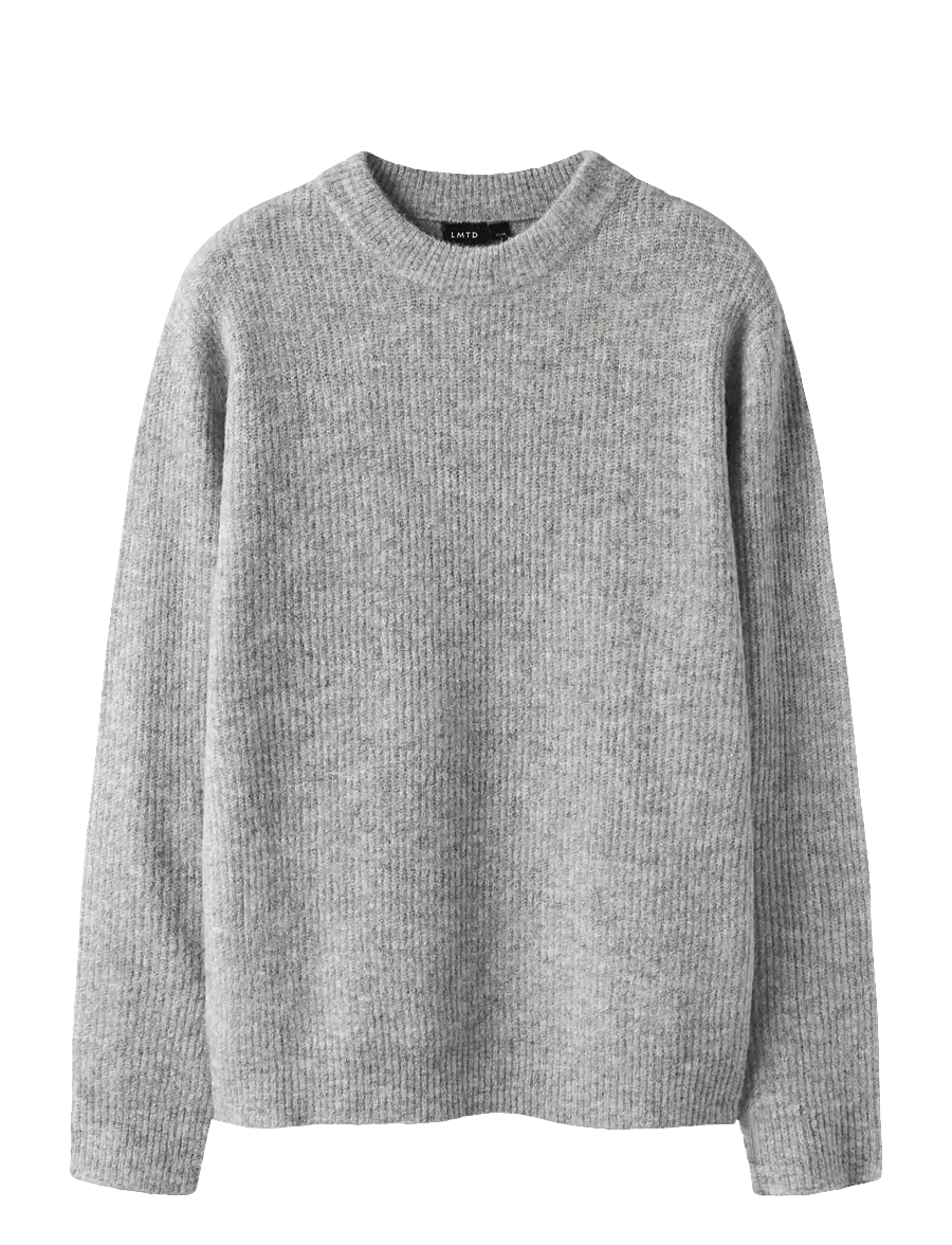 LMTD - NLMKLEAVE LS O-NECK KNIT NOOS - trøjer - light grey melange - 1