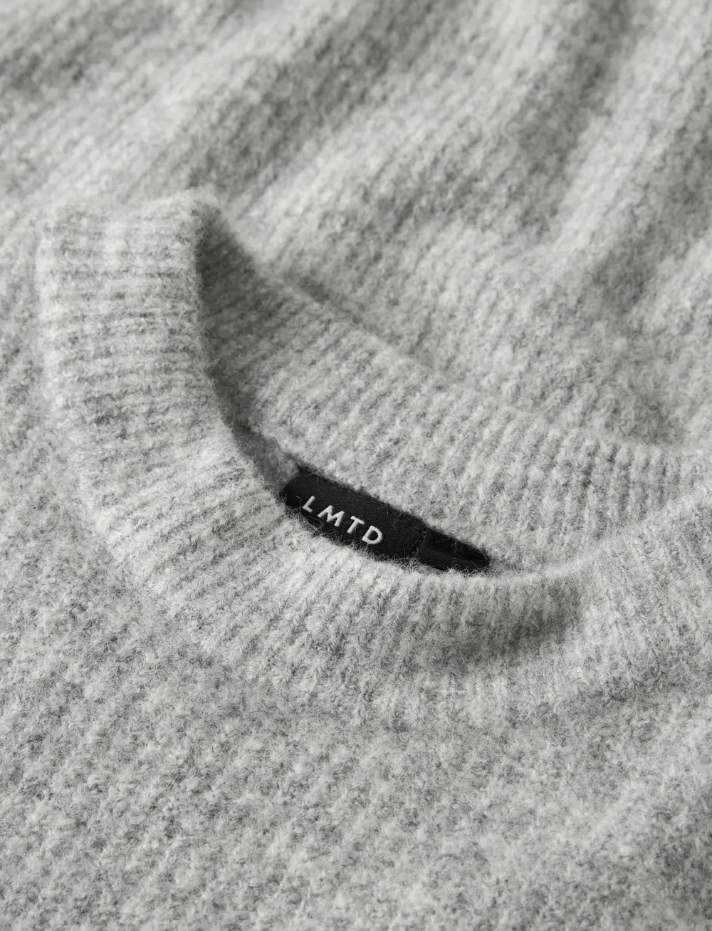 LMTD - NLMKLEAVE LS O-NECK KNIT NOOS - trøjer - light grey melange - 3