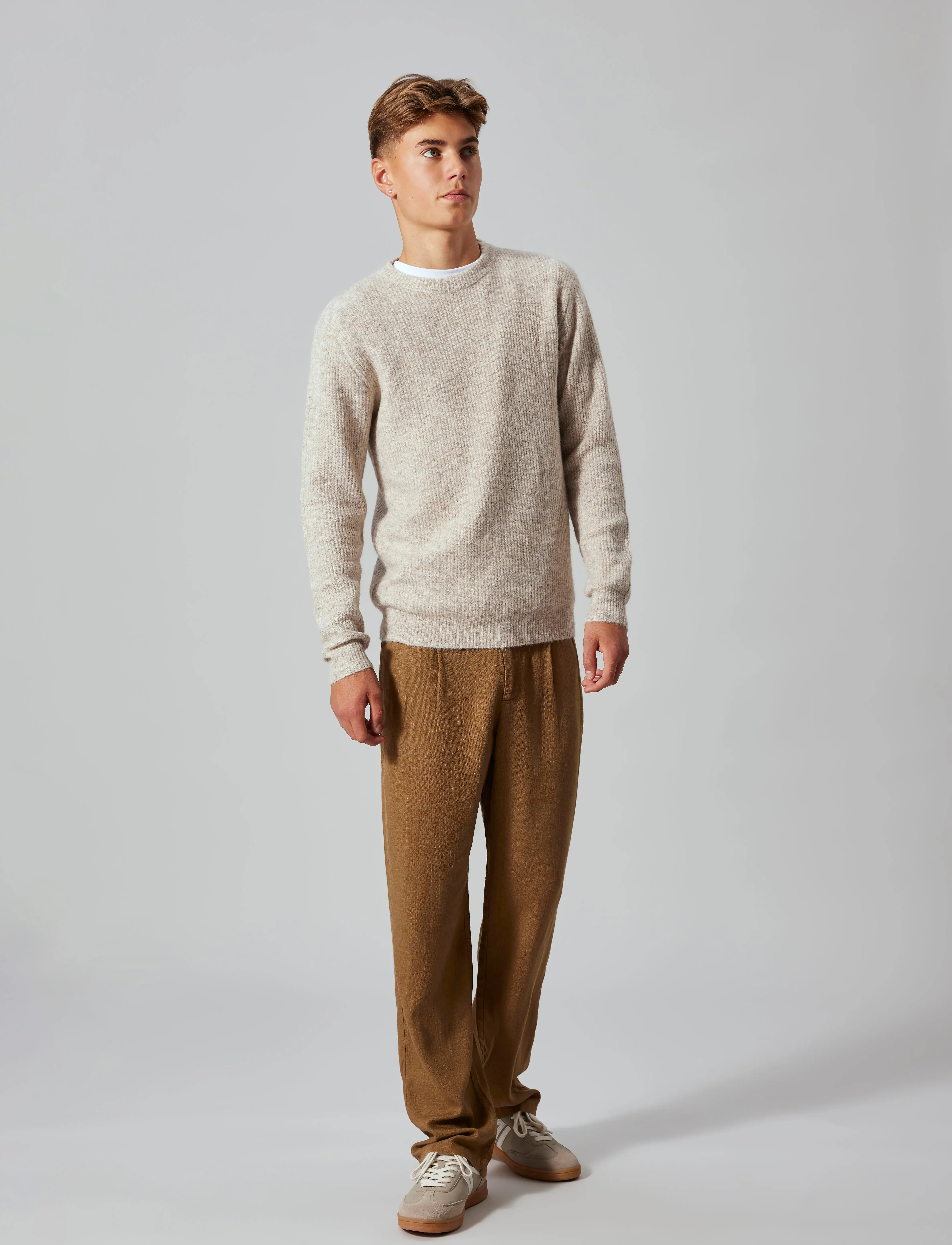LMTD - NLMKLEAVE LS O-NECK KNIT NOOS - jumpers - peyote - 4