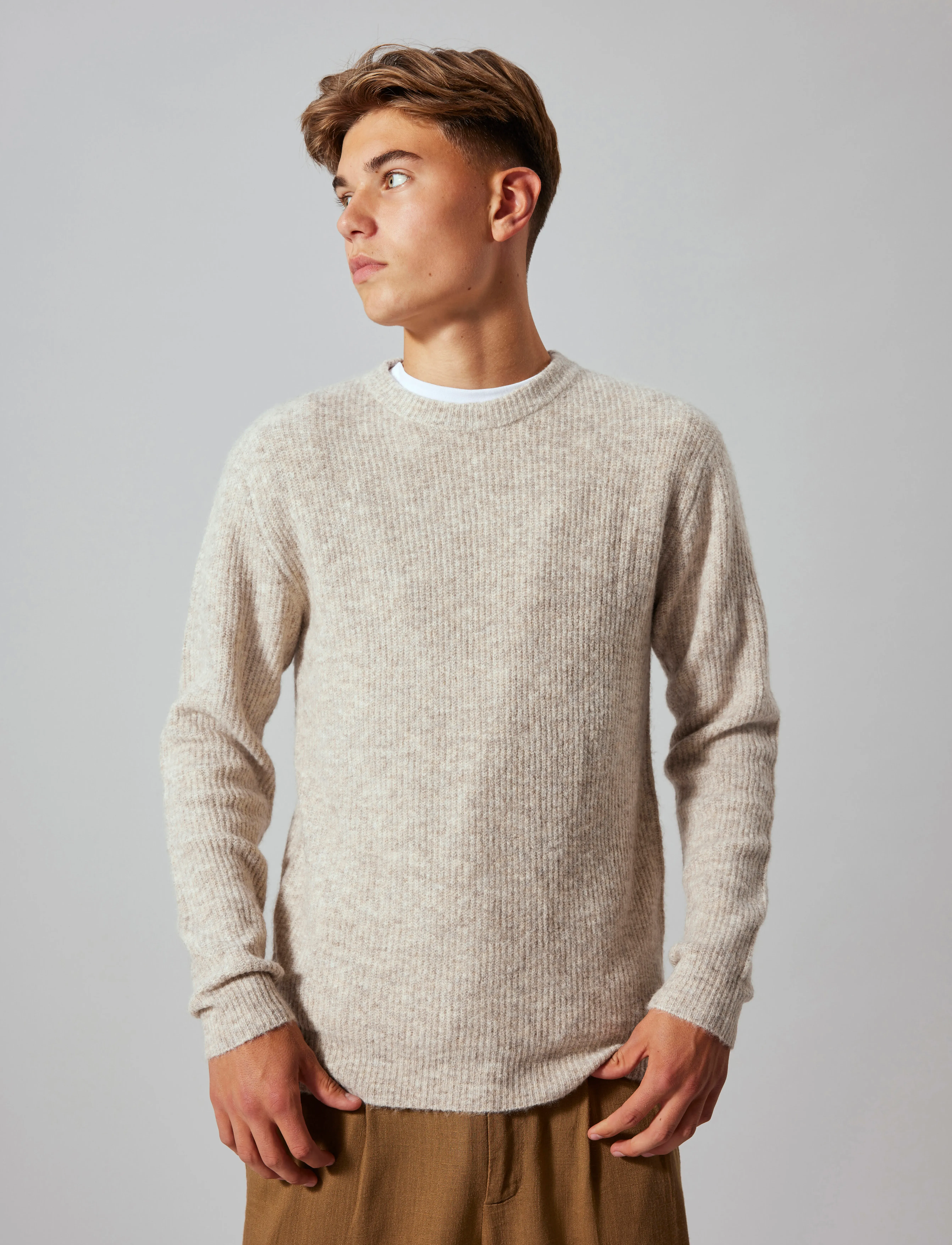 LMTD - NLMKLEAVE LS O-NECK KNIT NOOS - jumpers - peyote - 5