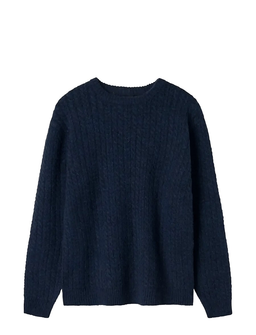 LMTD - NLMKAVE LS O-NECK KNIT - neulepuserot - navy blazer - 0