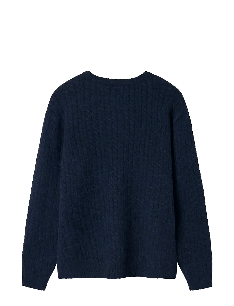 LMTD - NLMKAVE LS O-NECK KNIT - neulepuserot - navy blazer - 1